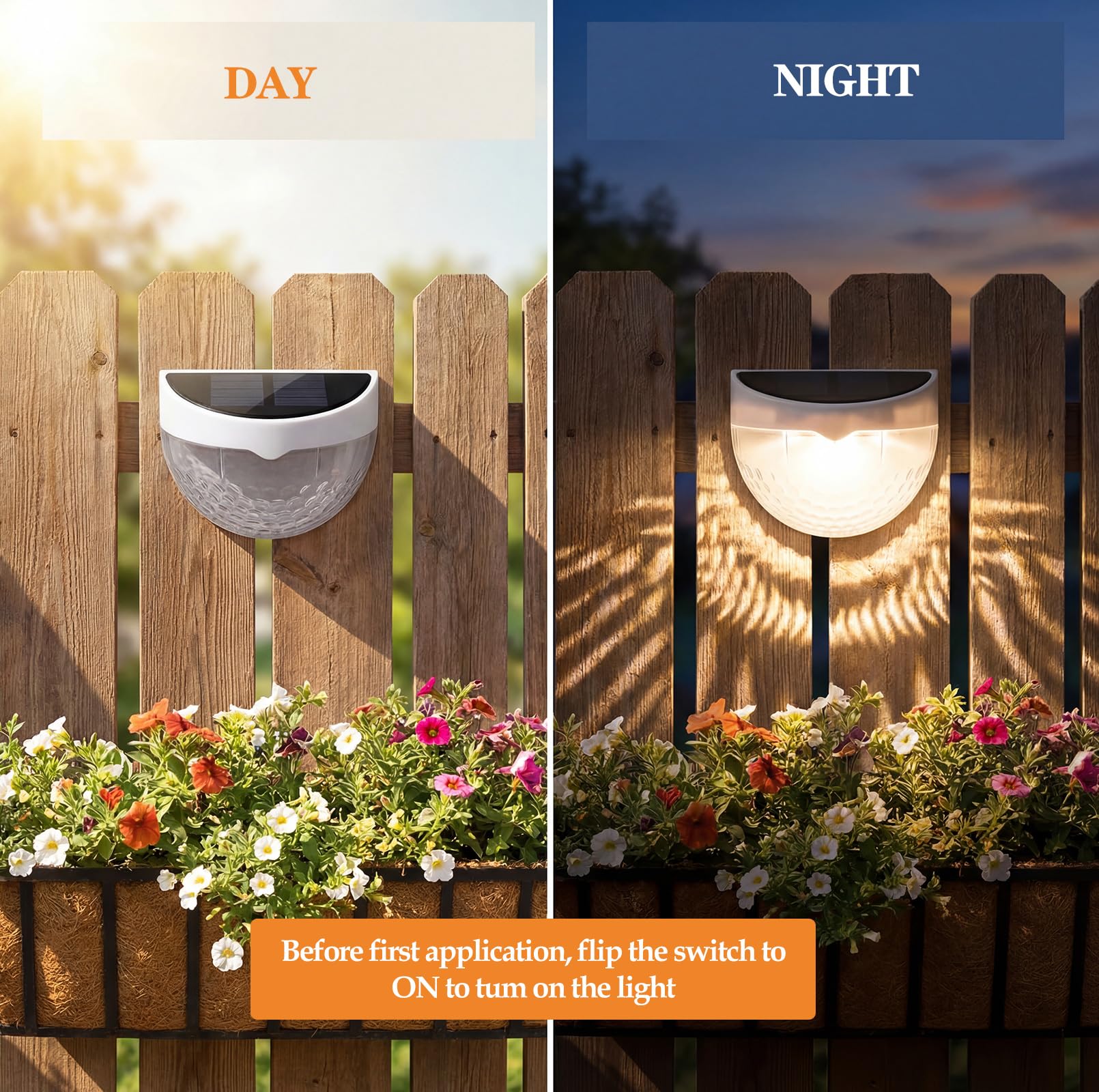 VIHOSE 12 Pack Raised Garden Bed Solar Lights Magnetic with Dusk to Dawn Sensors Wide Angle IPX4 Waterproof Solar Powered Lights Outdoor for Planter Raised Beds Garden Patio Yard Fence, Warm White 5