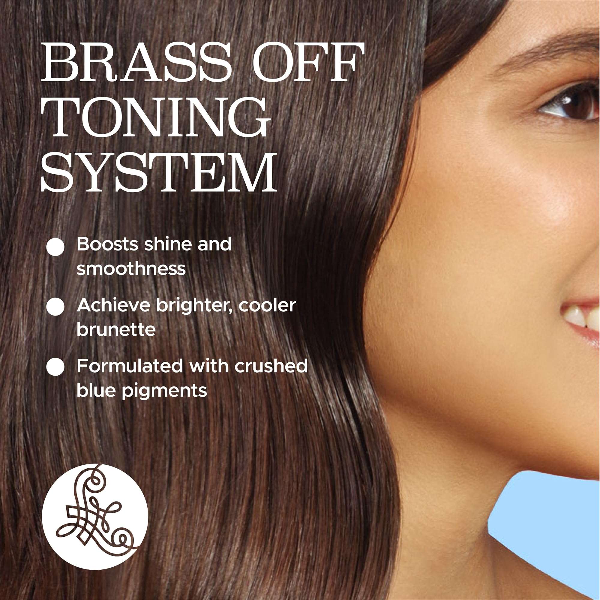 Luseta Blue Shampoo & Conditioner Set - Color Brightening for Brassy and Brunette Treated Hair, Revive Cool Tones, 2x 16.9oz 3