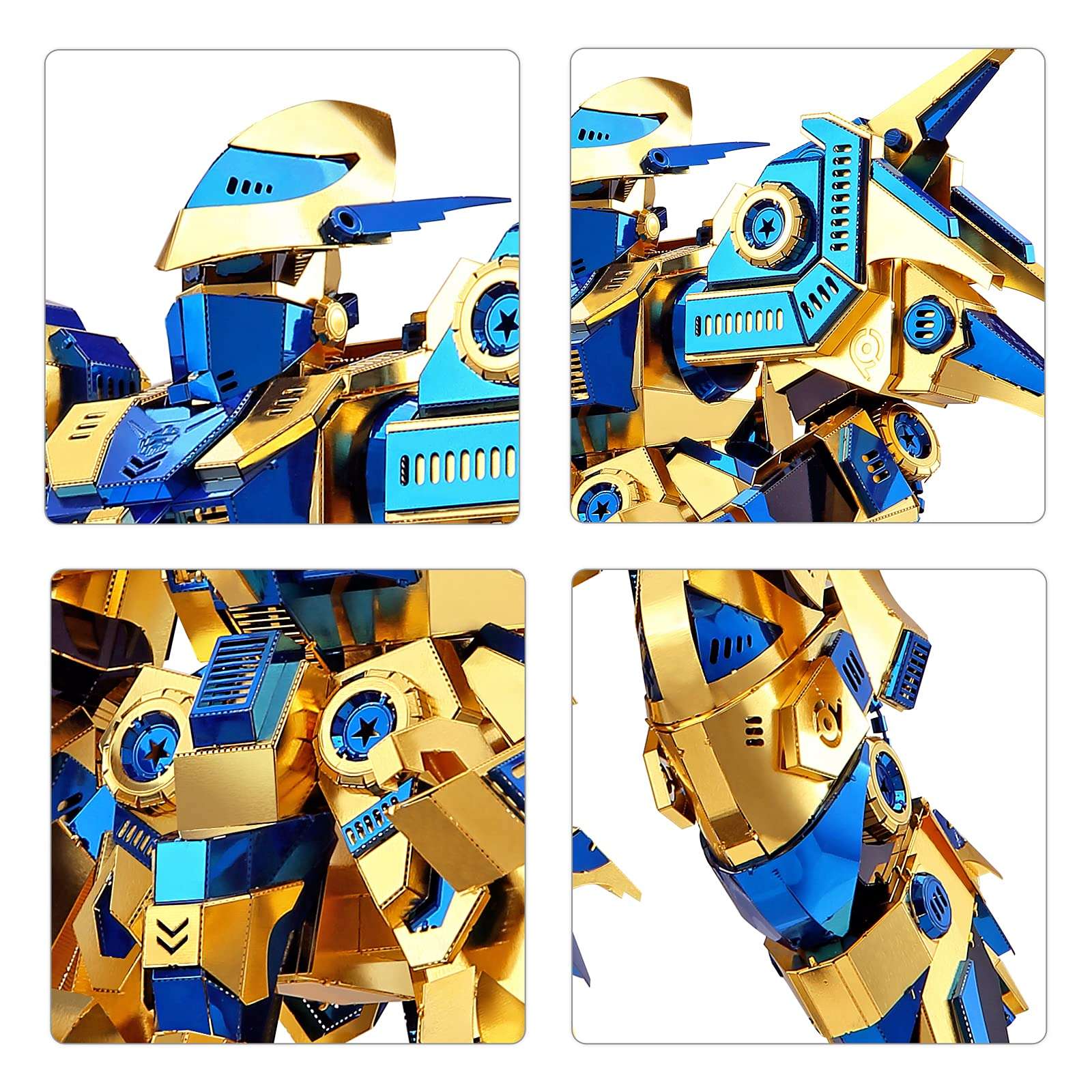 Piececool 3D Metal Puzzles for Adults Mecha Model Kits, Sky Dominator Figure Models Building Kit, Chanllenge 3D Metal Puzzle for Teenagers Stress Relief Toys, Great Birthday Gift, 489Pcs 5