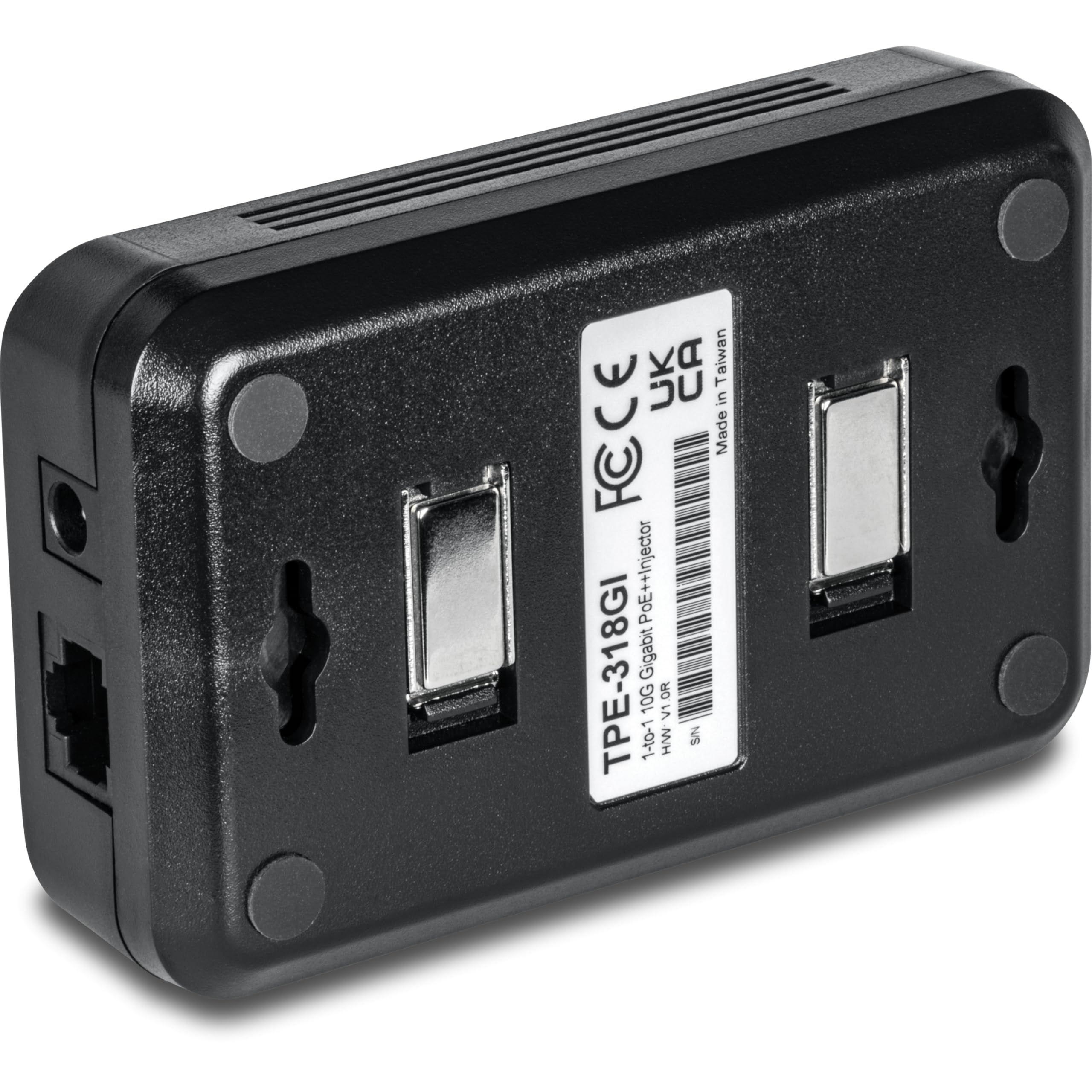 TRENDnet 10G PoE++ Injector, TPE-318GI, Converts a NonPoE Port to A PoE++ 10G Port, Supplies PoE (15.4W), PoE+ (30W), or PoE++ (90W) 3