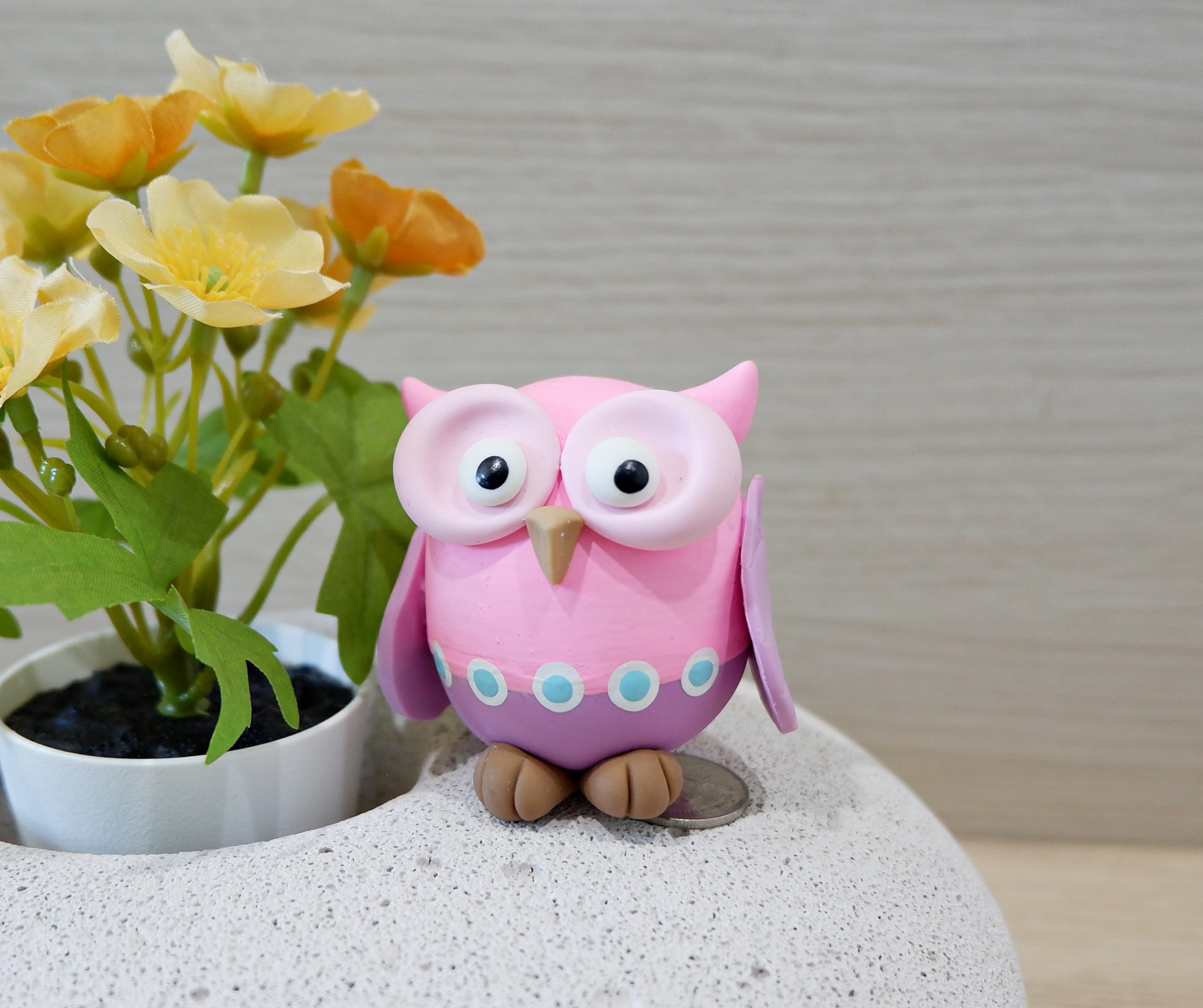 1shopforyou Pink Yowl Clay for Home Decoration, Bedroom Figurines, Garden Decorations, Office Decorations, for Small Animal Lovers no.1 4