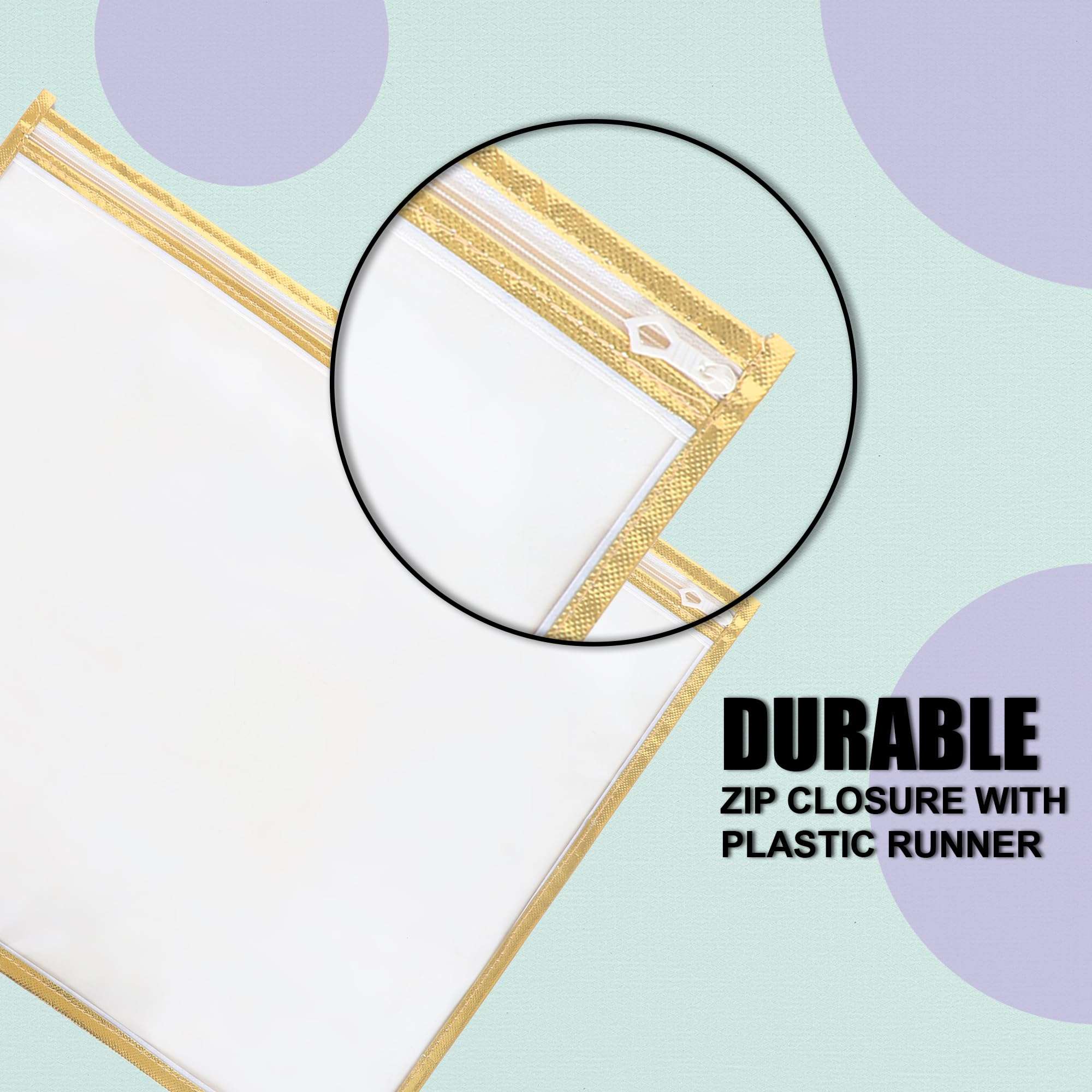 FLY LYF Plastic Single Saree Covers With Zip Transparent Suit Cover Packing Bags(Pack Of 24)(Pack Of 18)(Pack Of 12)(Pack Of 6)Saree Organizer For Wardrobe Travel Clothes Storage(24),43 Cm,37 cm 3