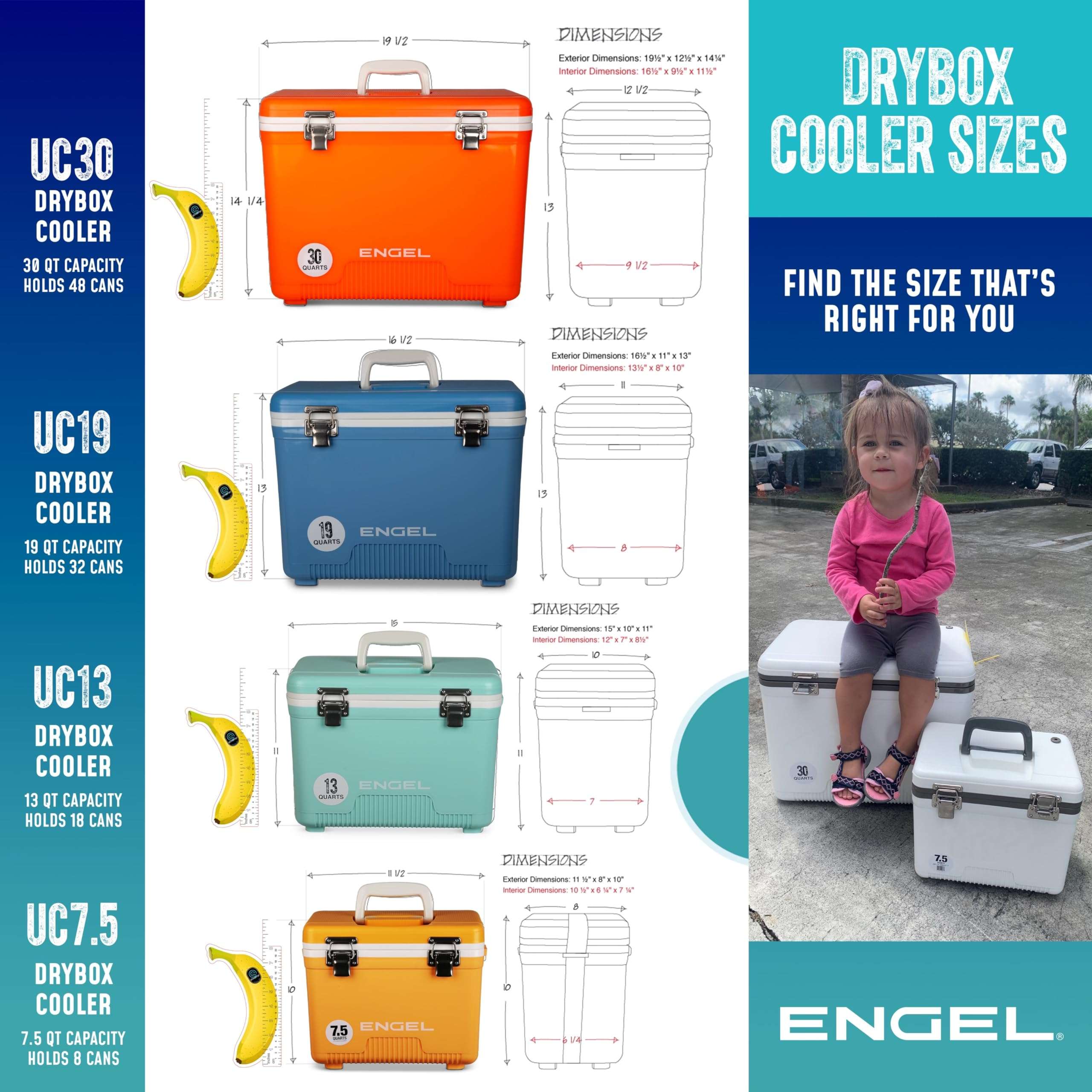 Engel UC19 19qt Leak-Proof, Air Tight, Drybox Cooler with 22 oz. Insulated Tumbler and 32°F Cooler Packs for Boating, Camping, Fishing, Hiking & Food Storage 5