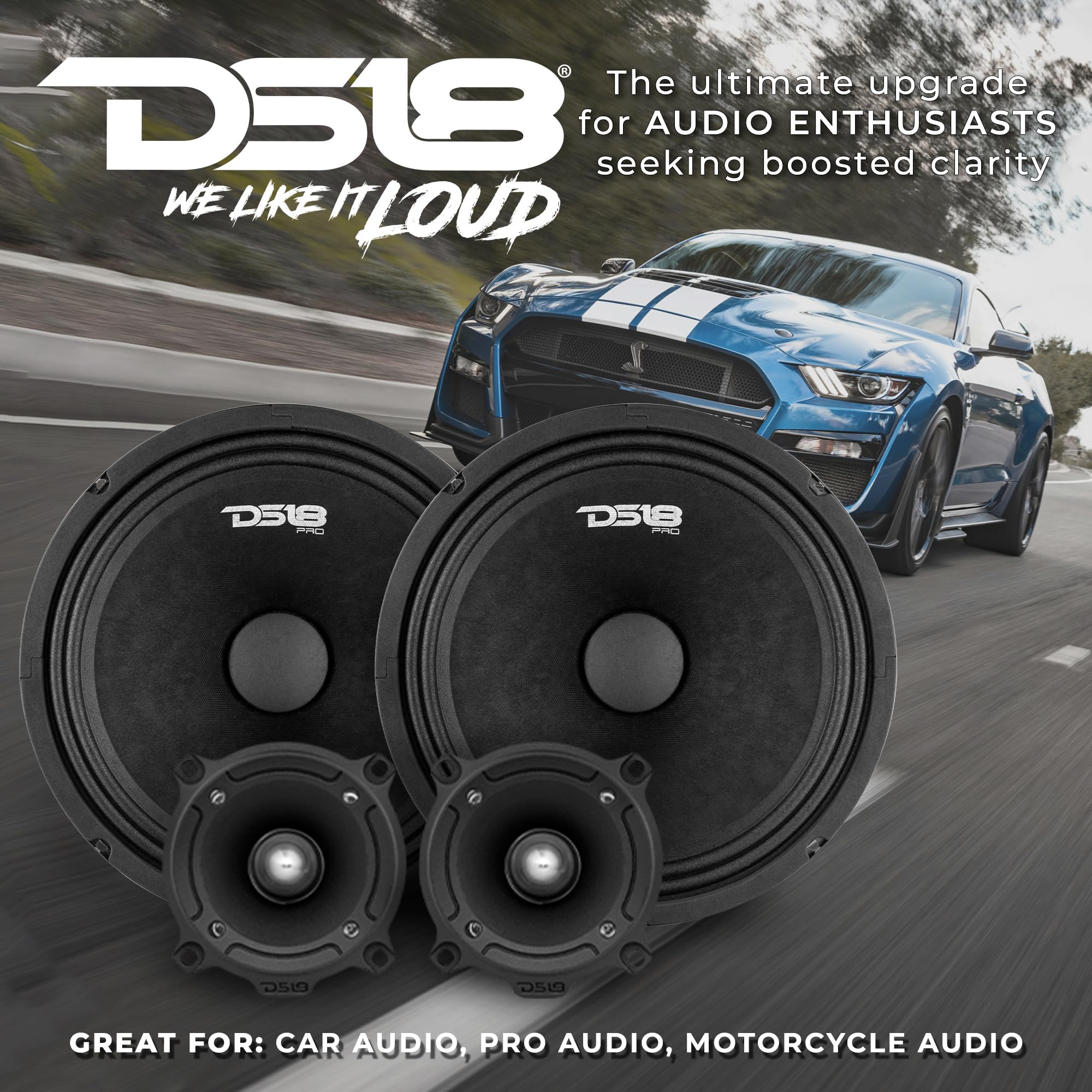 DS18 Ultimate Car Audio Upgrade Bundle - 2X 10 Midrange Loudspeaker + 2X Super Bullet Tweeters - Power, Precision, Perfection 4