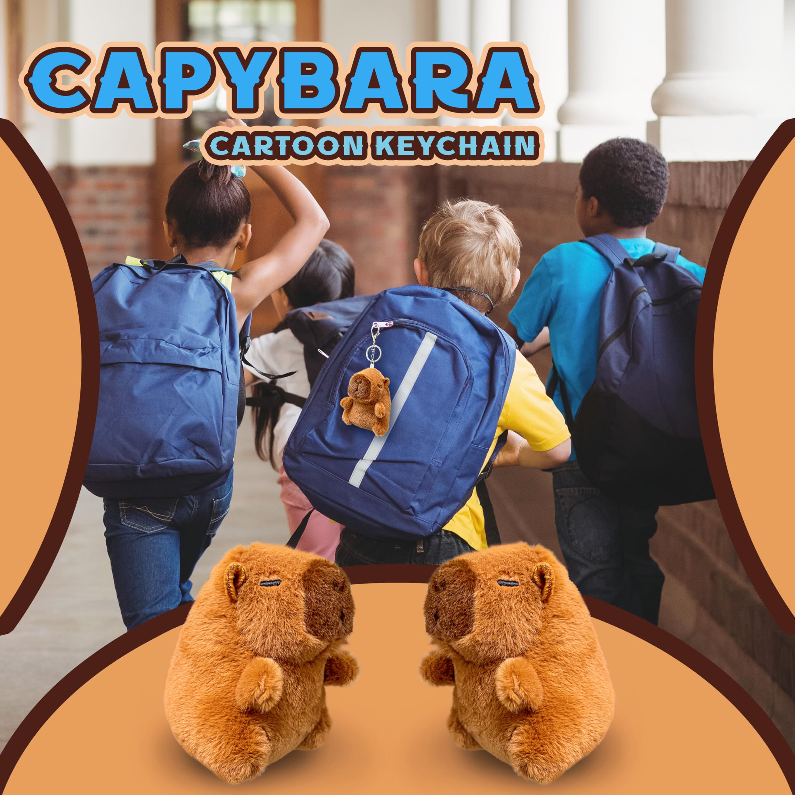 Capybara Plush Toys for Kids and Toddlers, Cute Stuffed Animals Doll, Kawaii Plushies, Small Capybara Stuffed Animal Plush Toys for Theme Party Favors, Classroom Prizes 6