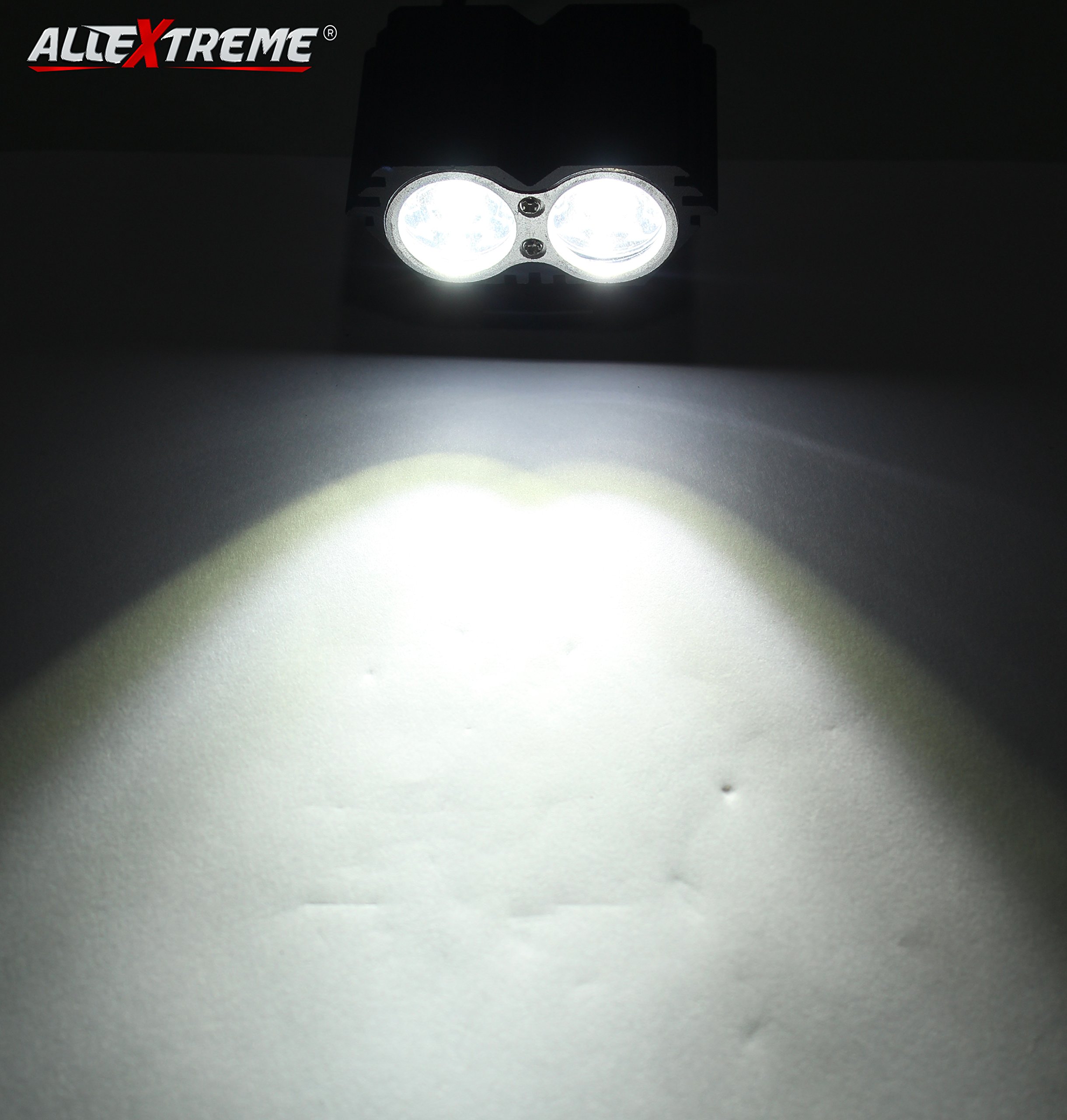 Allextreme EX2OEF1 2 LED Owl Eye Waterproof CREE LED Fog Light with High Beam/Low Beam Function for Bike/Motorcycle and Cars (20W, Black, 1 PC) 3