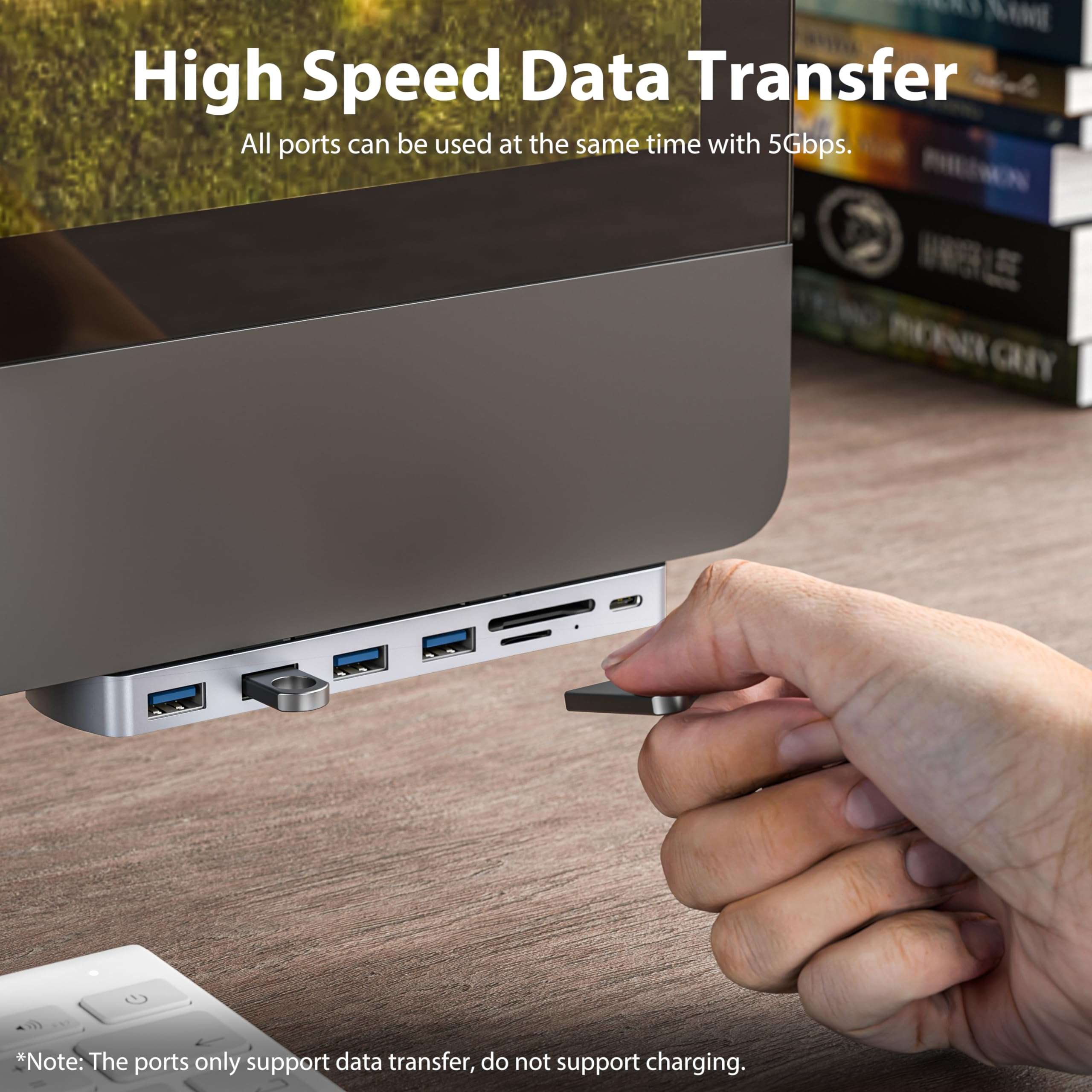 LINKEET 7-in-1 Aluminum USB C Clamp Hub for iMac & 75% Ultra-Slim Wireless Mechanical Keyboard for Mac/Win 6