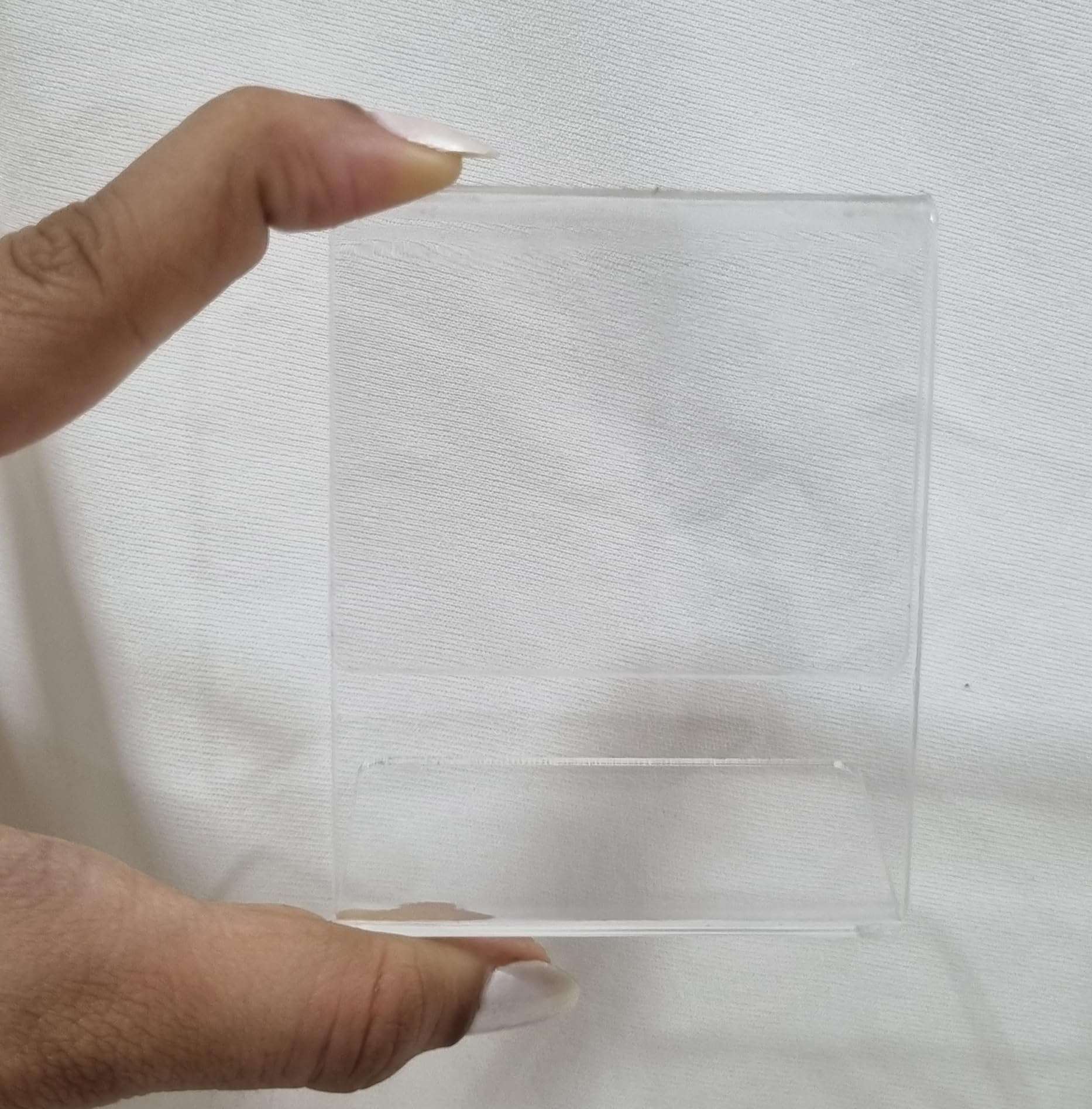 BIGIMALL 10 pcs x mini stands 6cmX7.5cm Acrylic food tag Price Name Card Tag Holder Stands super market restuarent (PAPER SIZE 6CMX7.5CM HEIGHT) 3