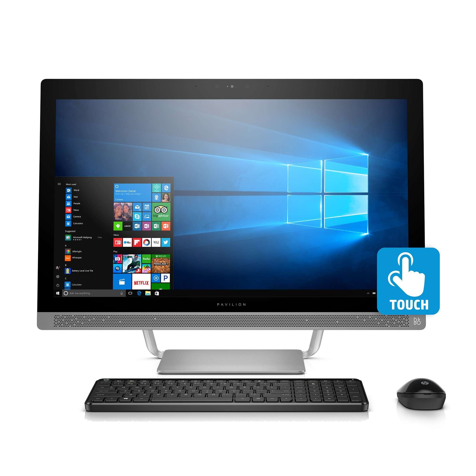 HP Pavilion All-in-One Computer, Intel i5-7400T, 8GB RAM, 1TB hard drive, Windows 10 (24-b230, Silver) (Renewed) 1