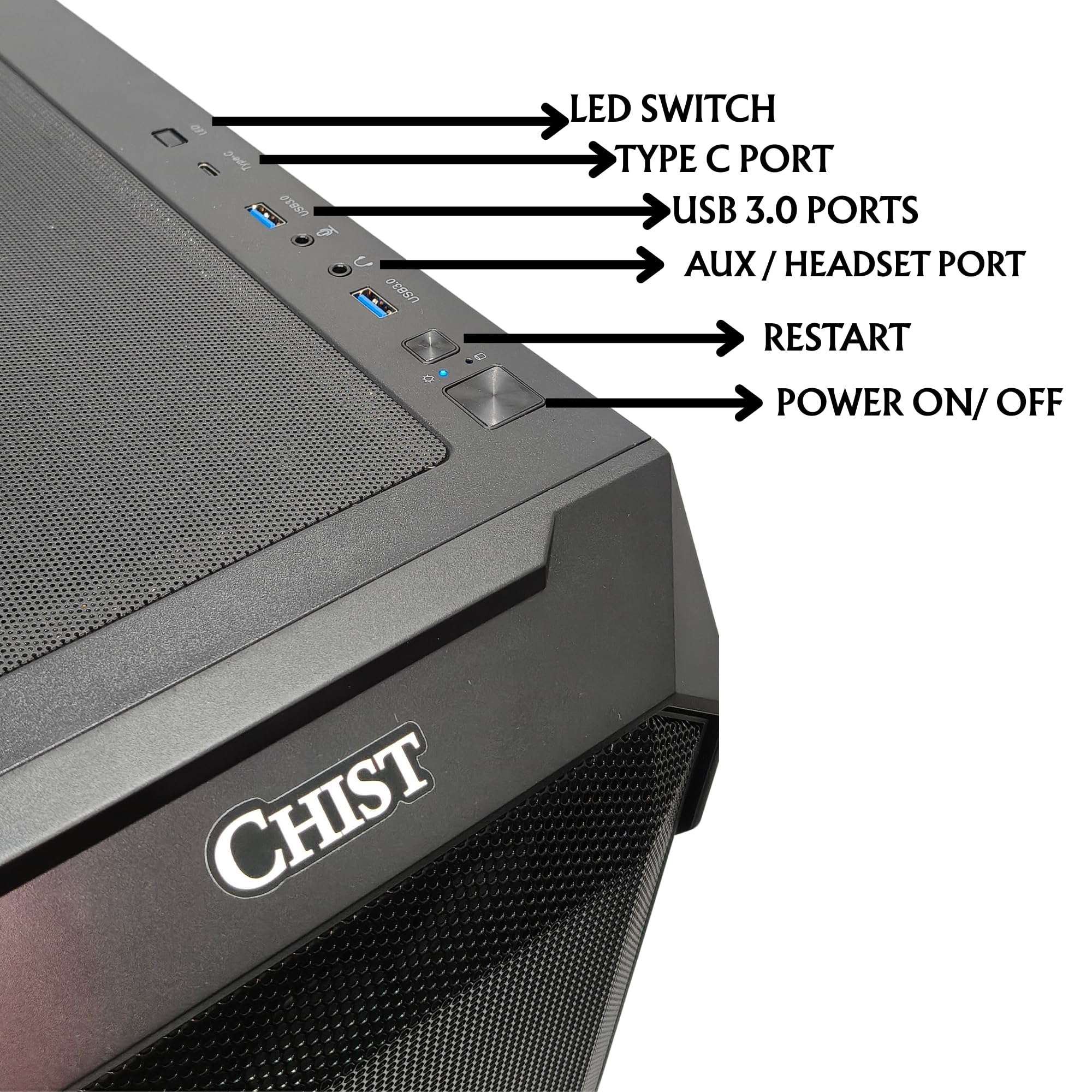 CHIST Hyper Workstation (Core i9 14900Ks 14th Gen Cores 24 Threads 32, 32GB DDR5 Ram, 1TB NVMe SSD, Liquid Cooler Fan, 750 PSU, Windows 11 Pro (RTX 3060 12GB) 6