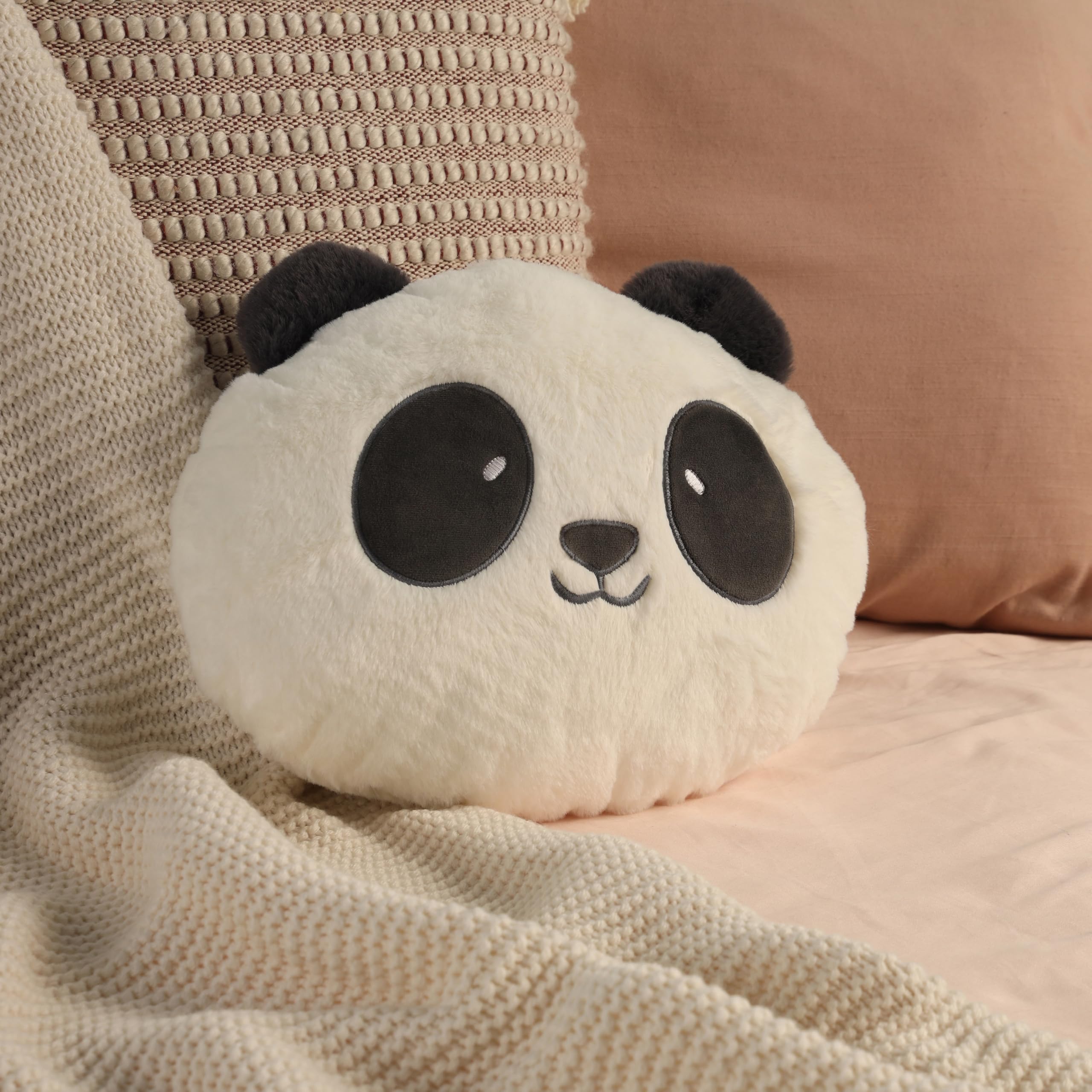 Mirada Black Panda Soft Face Toy - 25 cm| Adorable Plush Animal for Kids, Toddlers, and Girls | Soft and Cuddly Stuffed Toy | Ideal for Birthday Gifts/Christmas/Diwali
