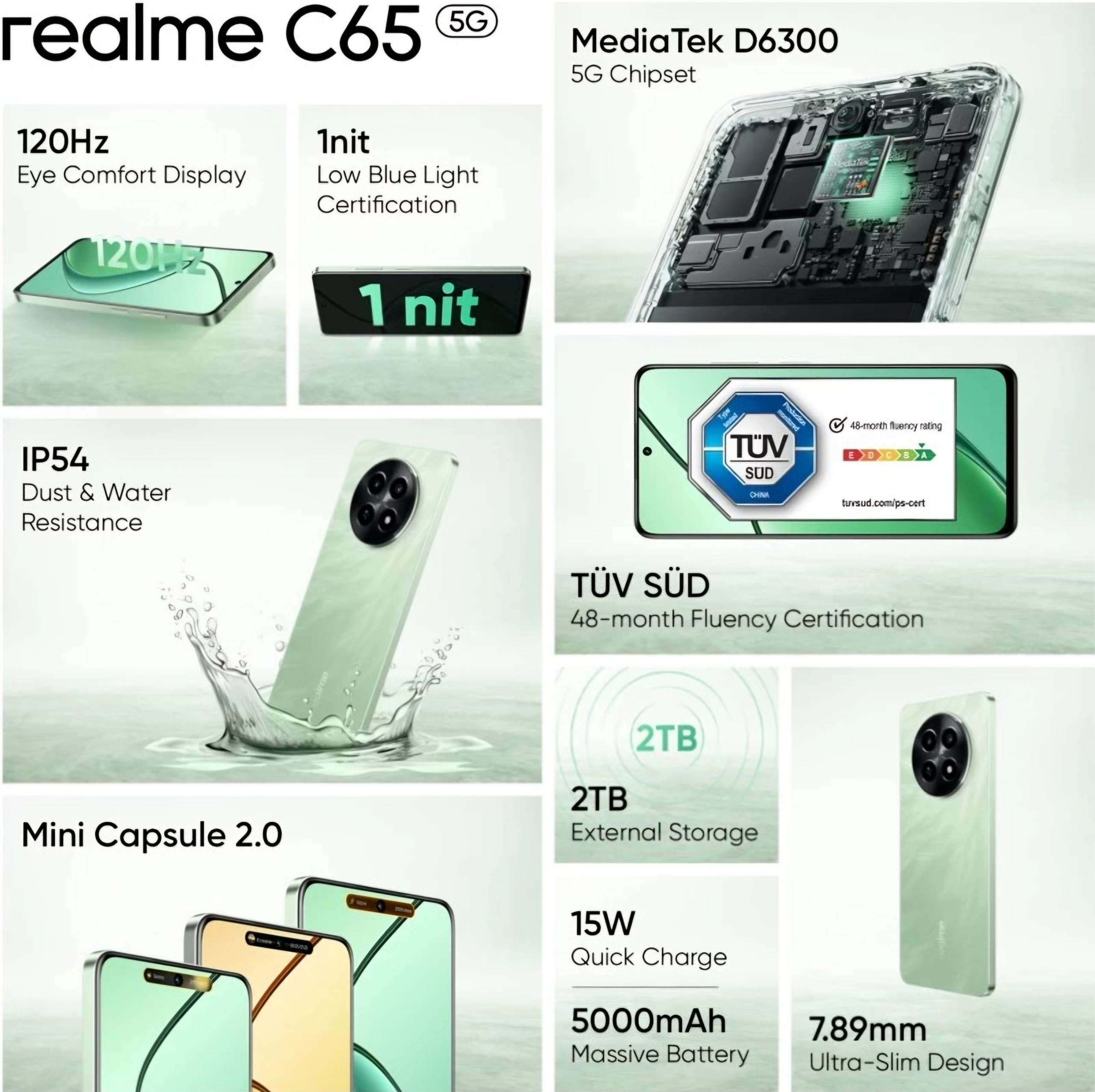 realme C65 5G (Feather Green, 128 GB) (4 GB RAM) 2