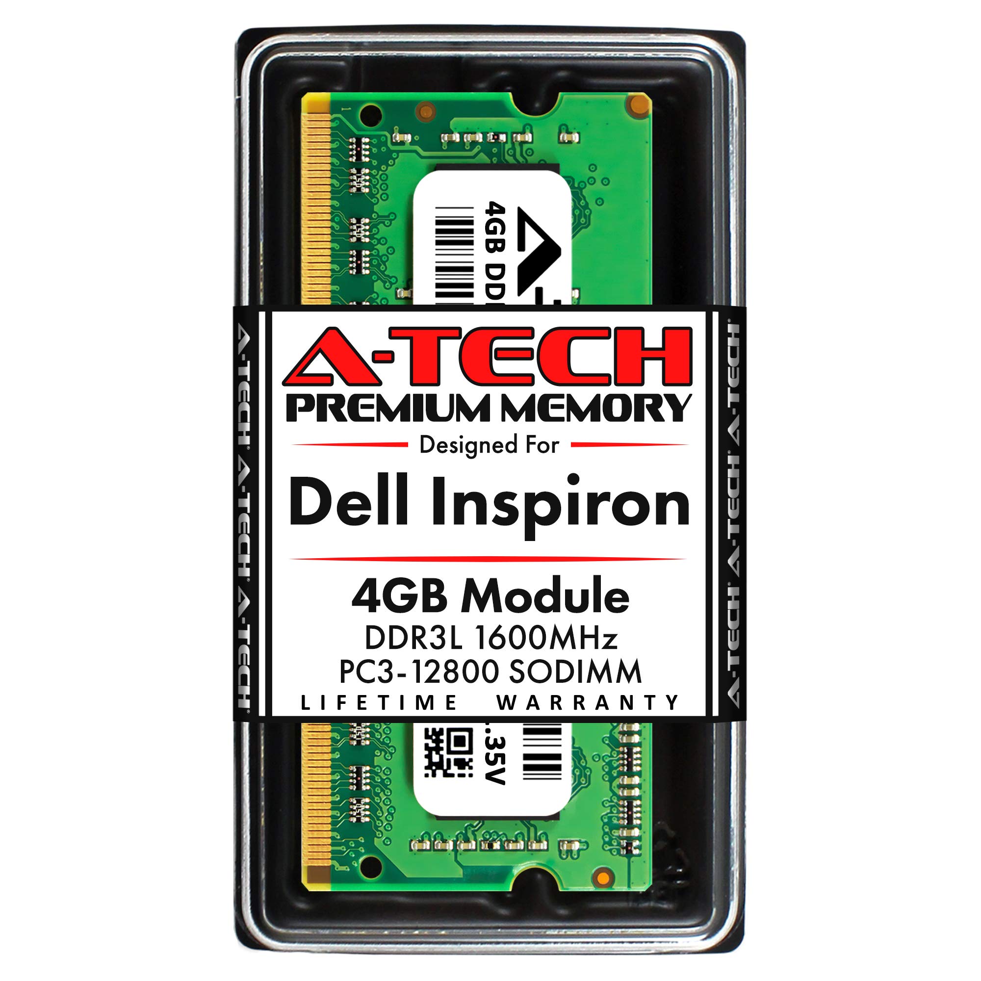 A-Tech 4GB RAM Compatible for Dell Inspiron 3050 Micro Desktop | DDR3/DDR3L 1600MHz SODIMM PC3L-12800 204-Pin Non-ECC Unbuffered Memory Upgrade Module 1