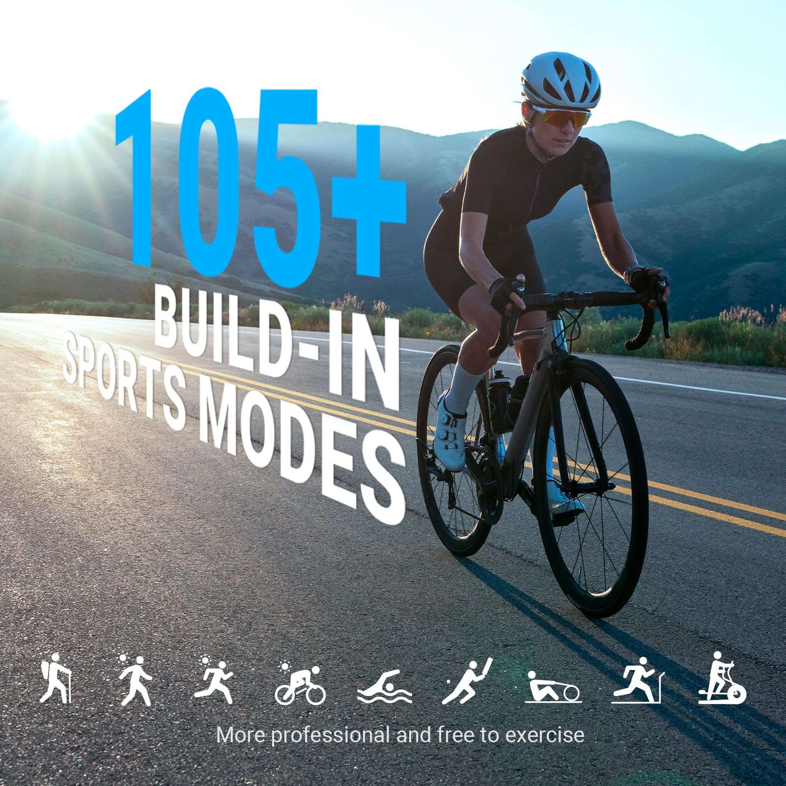 Fitpolo Smart Watches for Women Android & iPhone - GTX12 Series (Pink+Light Blue) 6