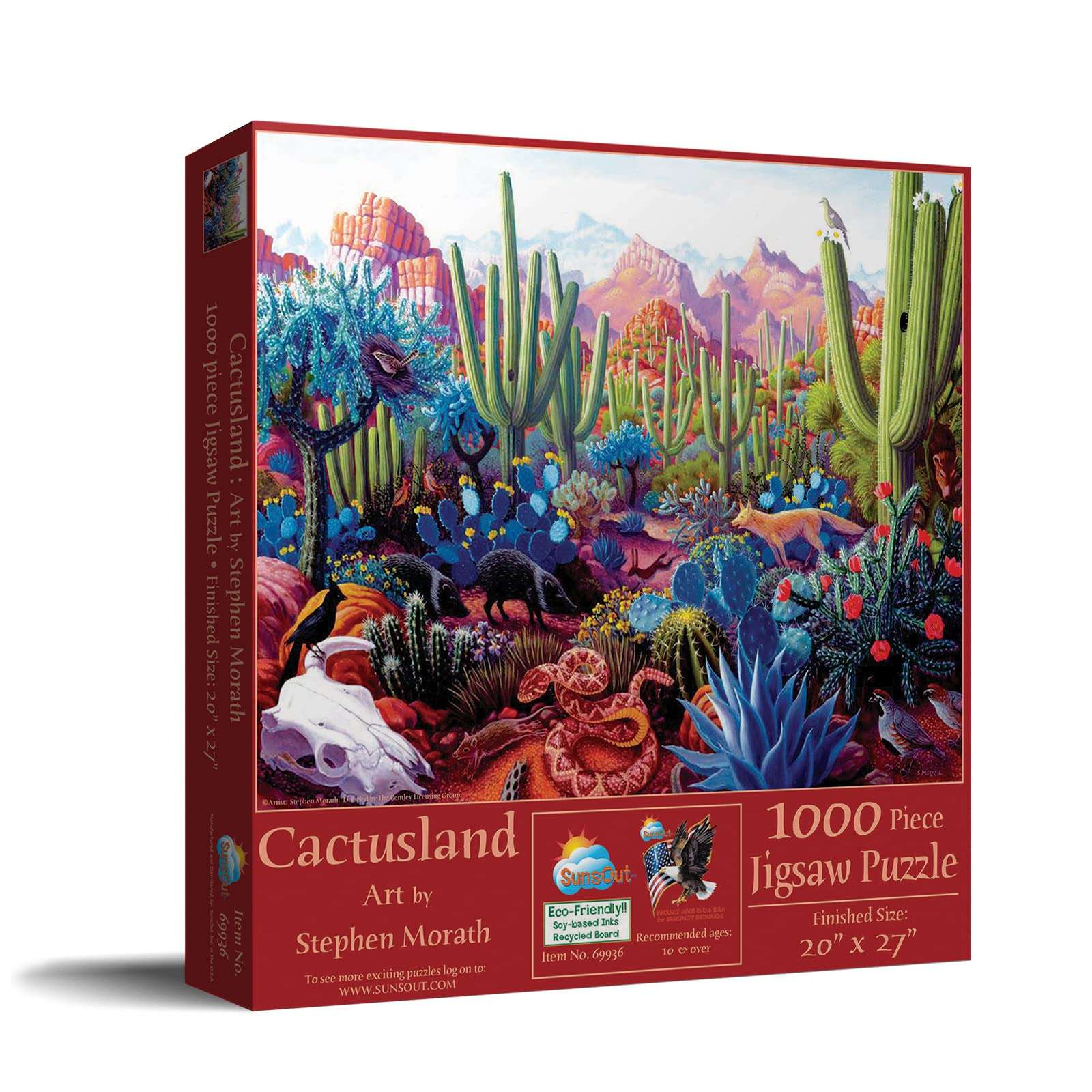 SUNSOUT INC - Cactusland - 1000 pc Jigsaw Puzzle by Artist: Stephen Morath - Finished Size 20" x 27" - MPN# 69936 2