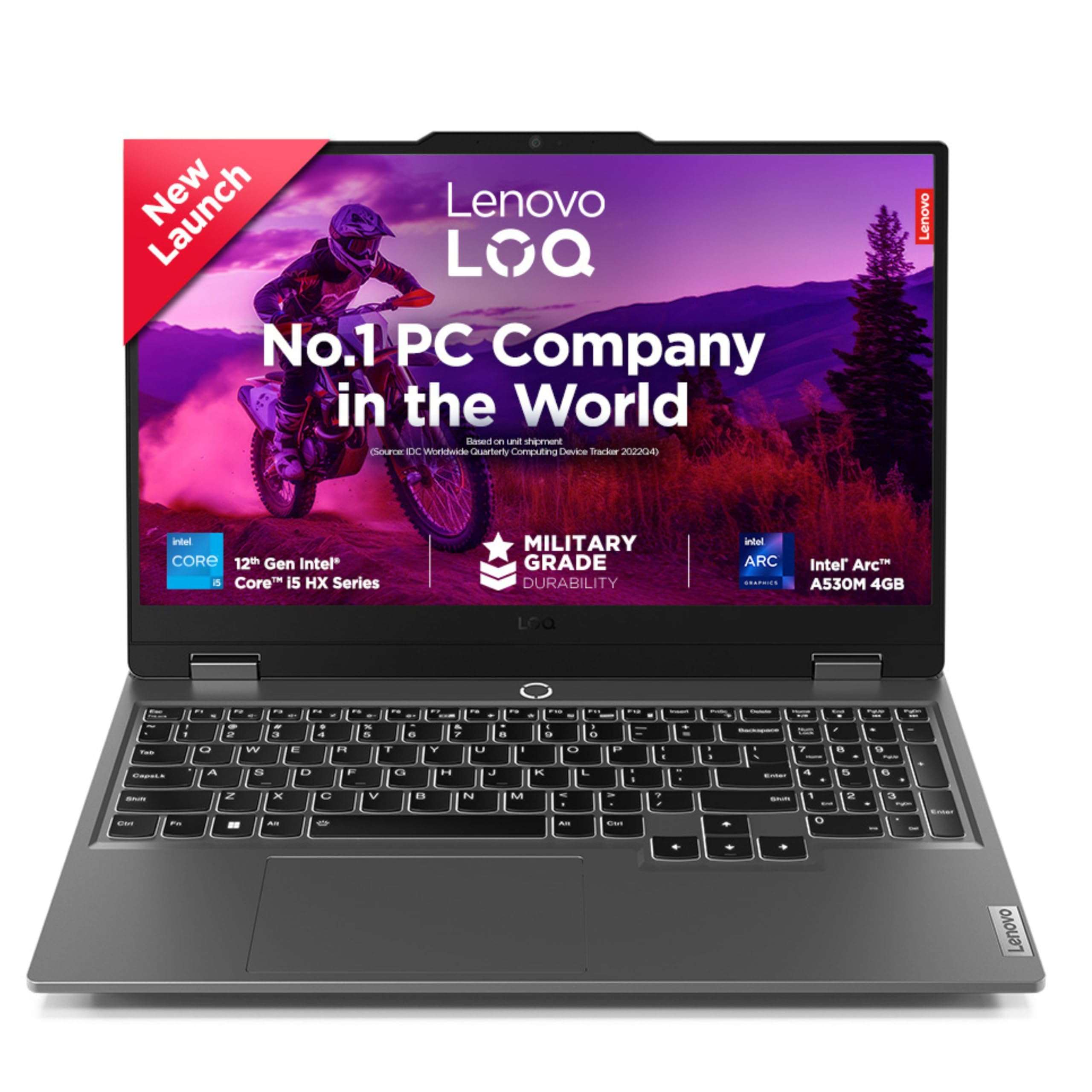 Lenovo LOQ 12th Gen Intel Core i5-12450HX 15.6" (39.6cm) 144Hz 300Nits FHD Gaming Laptop (8GB/512GB SSD/Win 11/Intel Arc A530M 4GB/100% sRGB/3 Month Game Pass/Luna Grey/2.4Kg), 83FQ002QIN 1