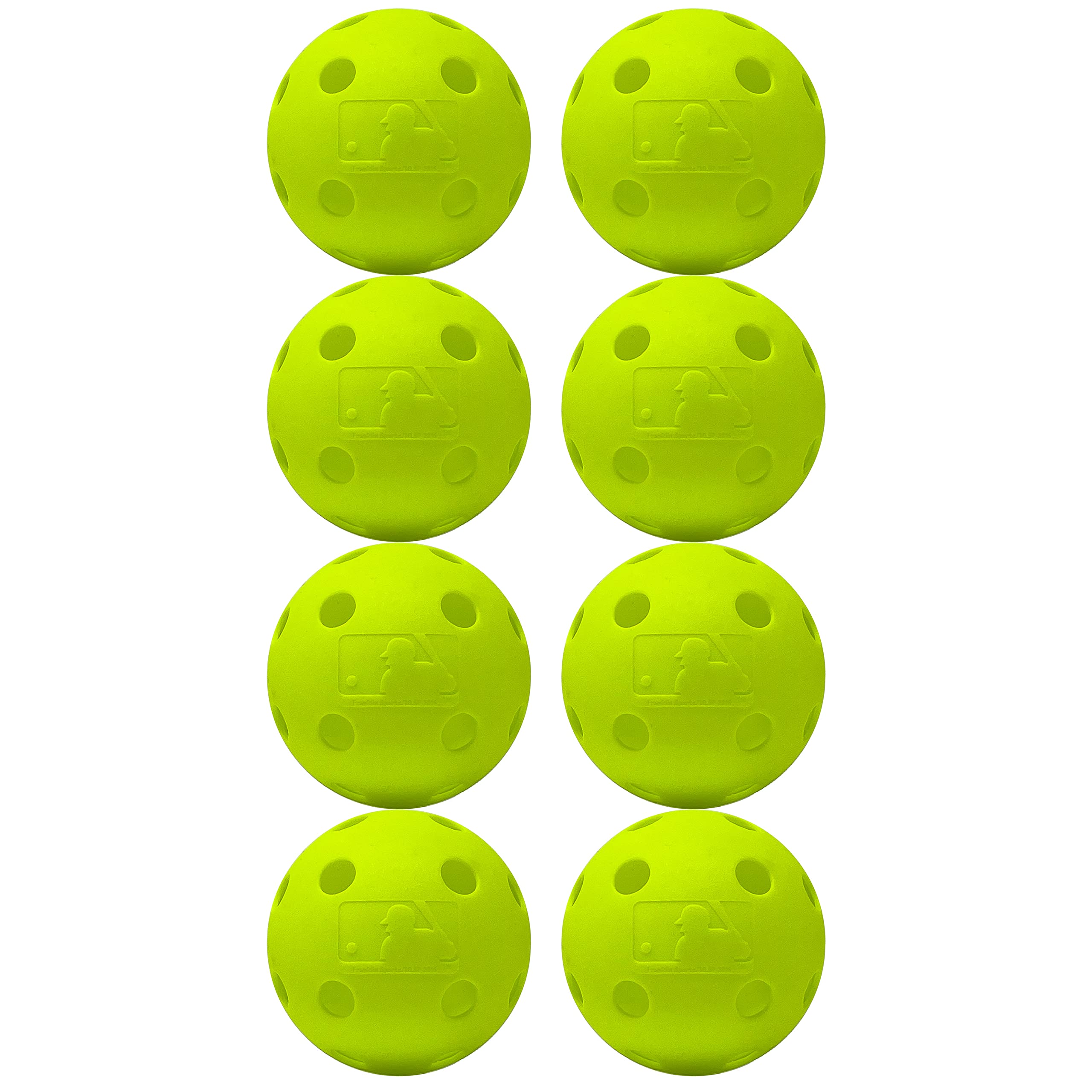 Franklin Sports Plastic Baseballs - Indestruct-A-Ball Plastic Batting Practice Baseballs - Plastic Training Balls - MLB Official Size - Yellow - 6 Pack, 9 inch (Baseball) 1