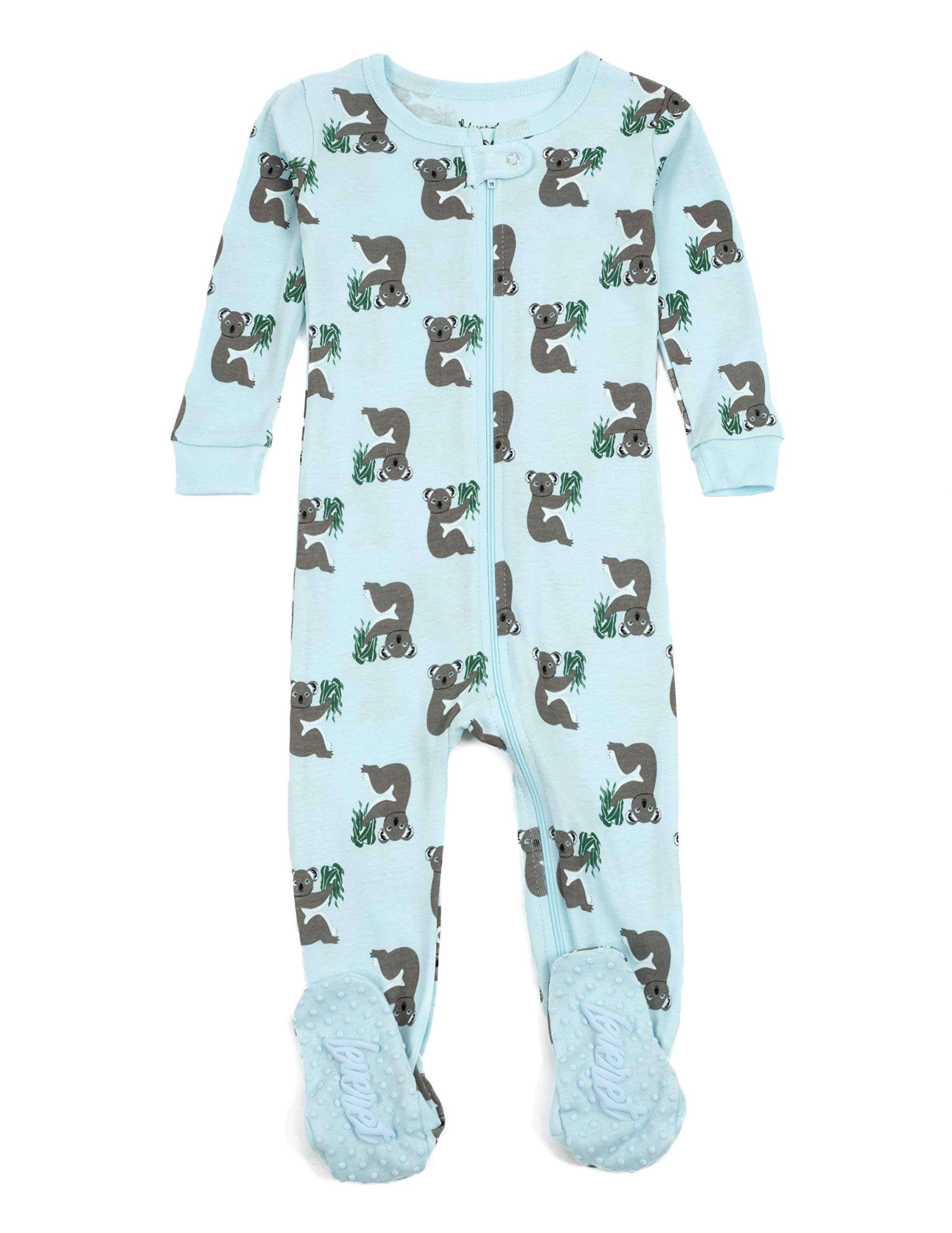 Leveret Kids & Toddler Footed Pajamas Boys Girls 100% Cotton Koala Blue (Size 0-3 Months) 1