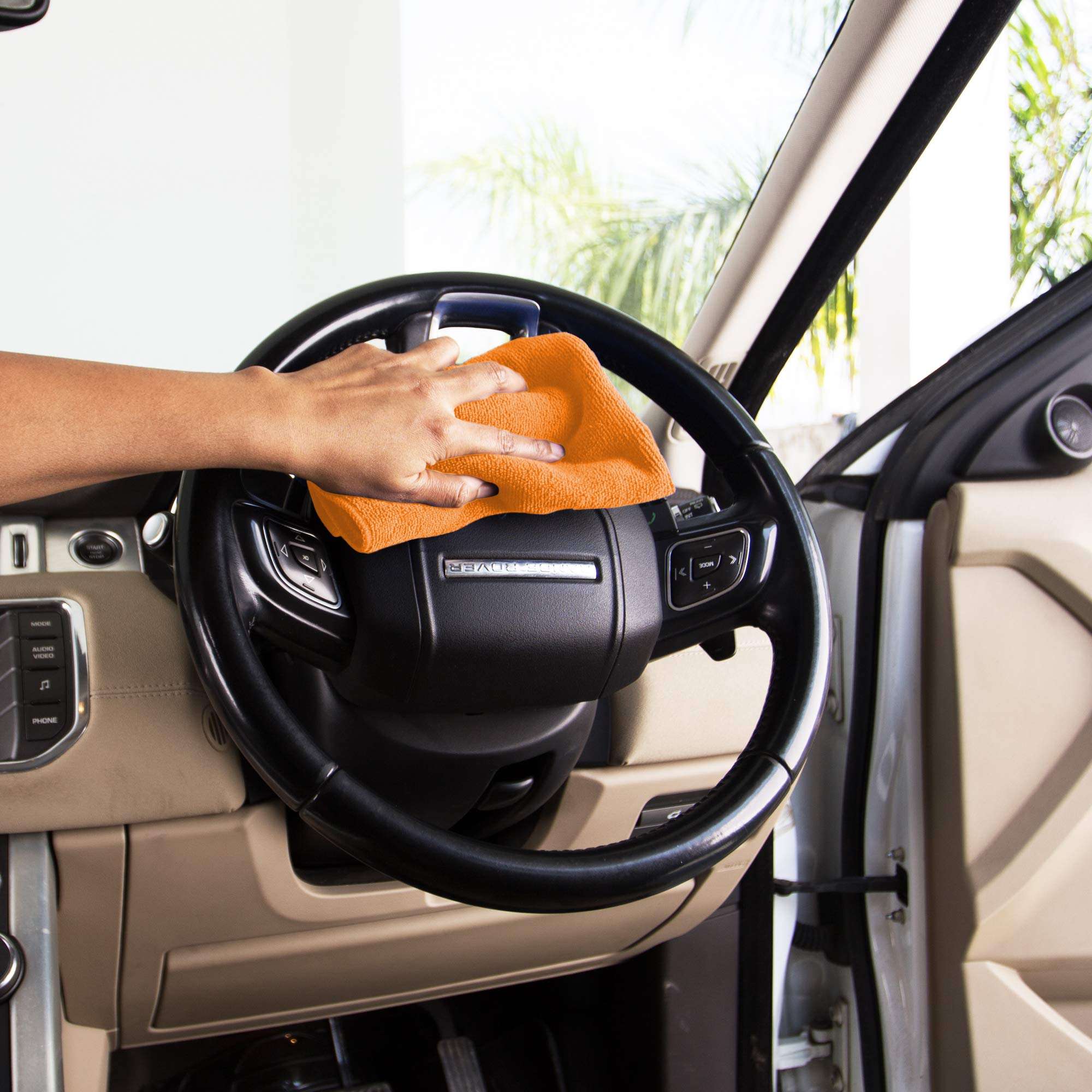 SOFTSPUN Microfiber Cloth - 10 pcs 40x40 cms 340 GSM Multi-Color! - Thick Lint & Streak Free Multipurpose Cloths - Automotive Microfibre Towels for Car Bike Cleaning Polishing Washing & Detailing 4