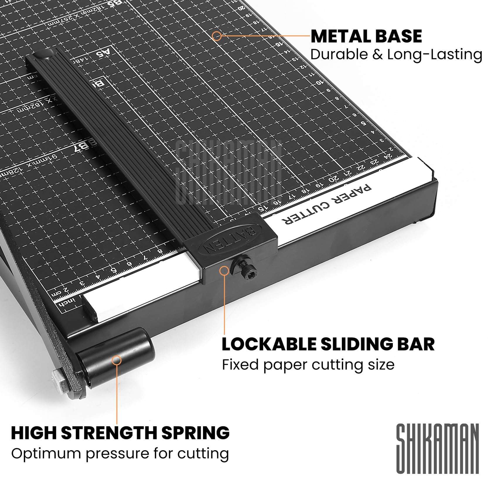 12" Guillotine Paper Cutter, 15 Sheets Capacity, Metal Base (Black A4, 12in 1P) 6