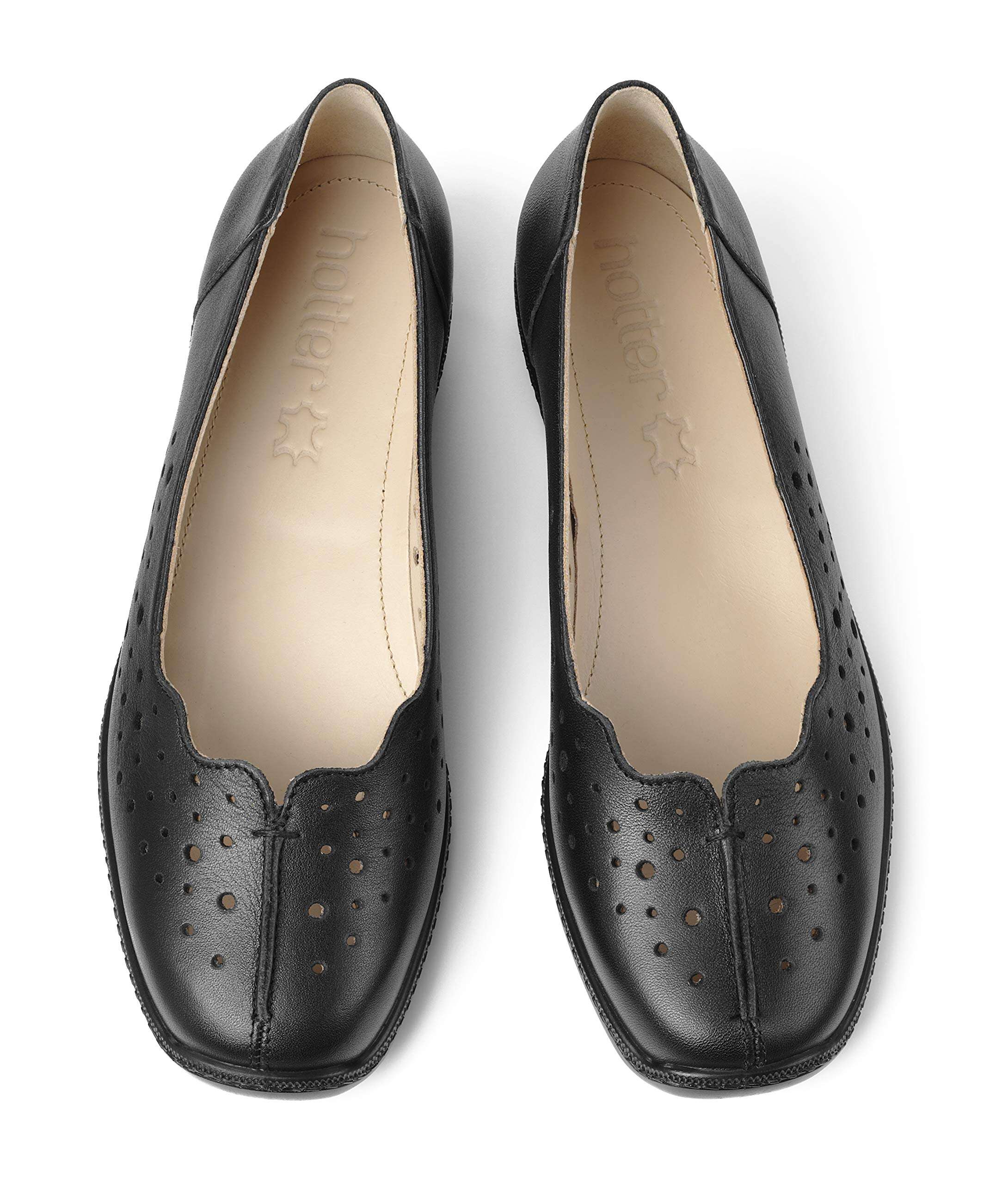 Hotter Women's Zoe Pump Black 7.5 US Casual Shoes 4