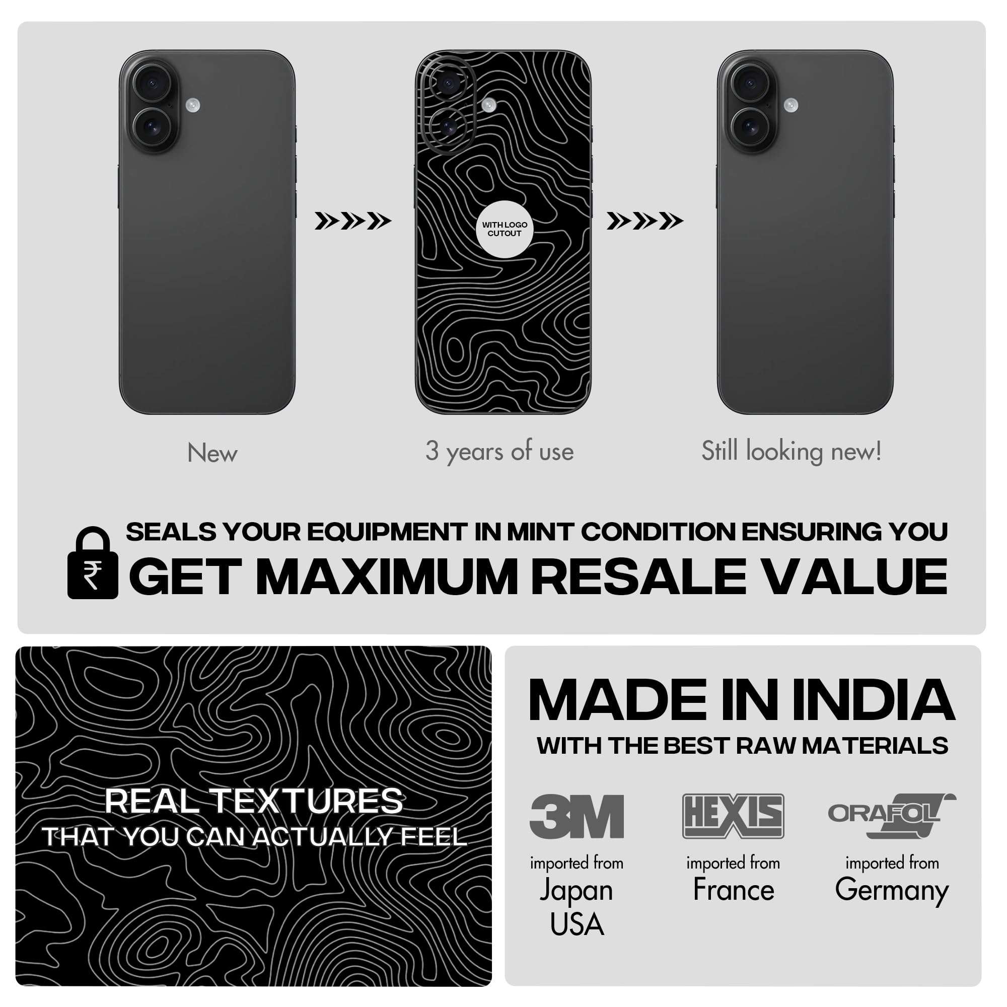 Capes India Mobile Phone Skins Compatible with Apple iPhone 16 | Not a Cover/Case | Protective Film Vinyl Sticker (Galaxy, Full Body Skin) 6