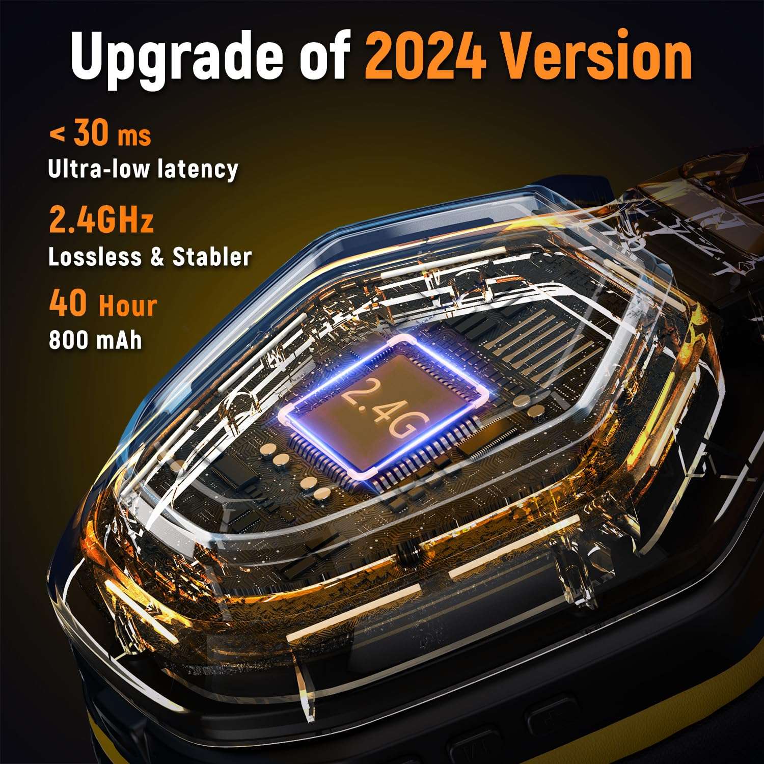 Ozeino Wireless Gaming Headsets for PC, Ps5, Ps4 - Lossless Audio USB-A & USB-C Gaming Headphones with Flip Mic, 30-Hr Battery Bluetooth Headset for Switch, Laptop, Mobile, Mac 3