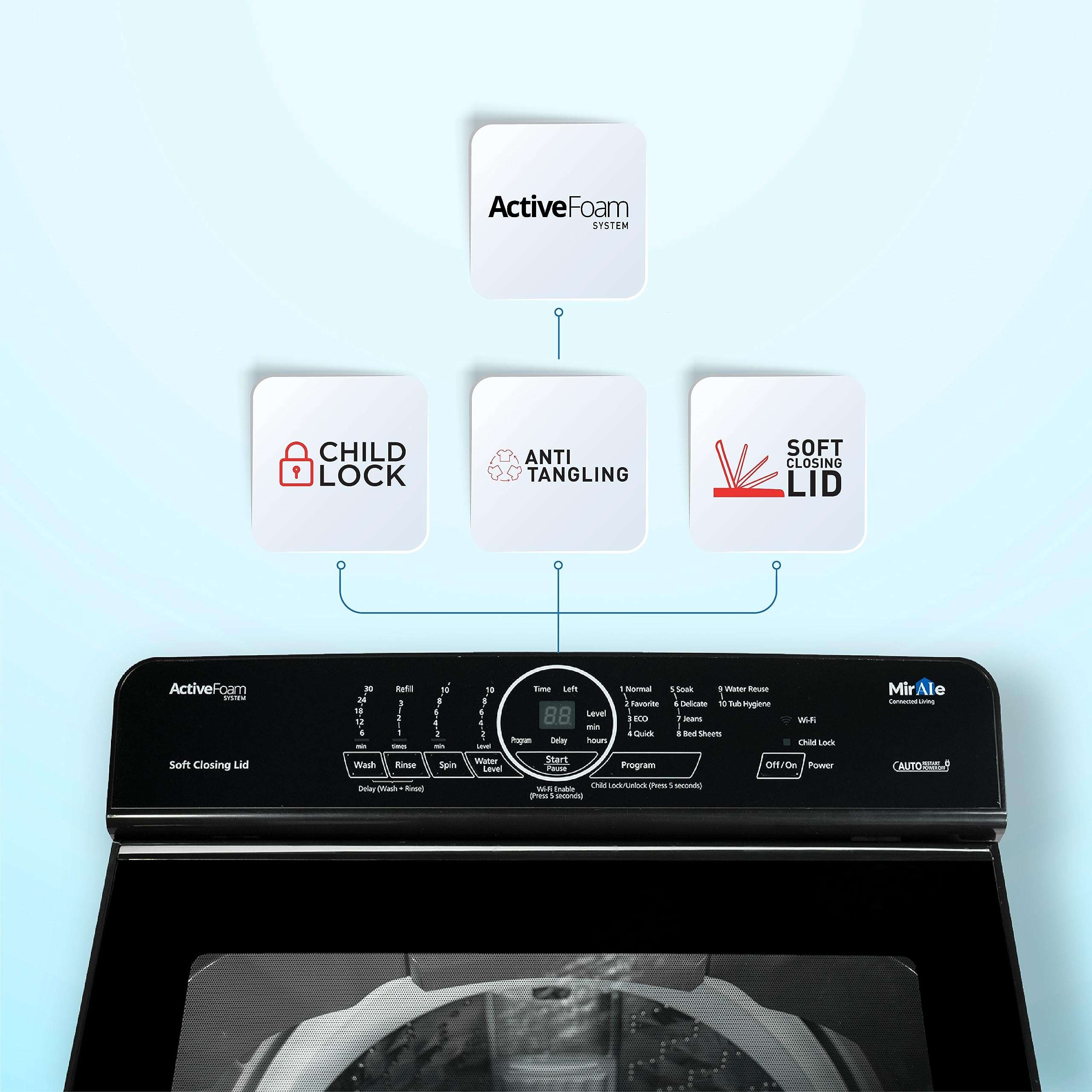 Panasonic 7.5 Kg Wifi Fully-Automatic Top Loading Smart Washing Machine (NA-F75A10MRB, Middle Free Silver, Compatible with Alexa) 5