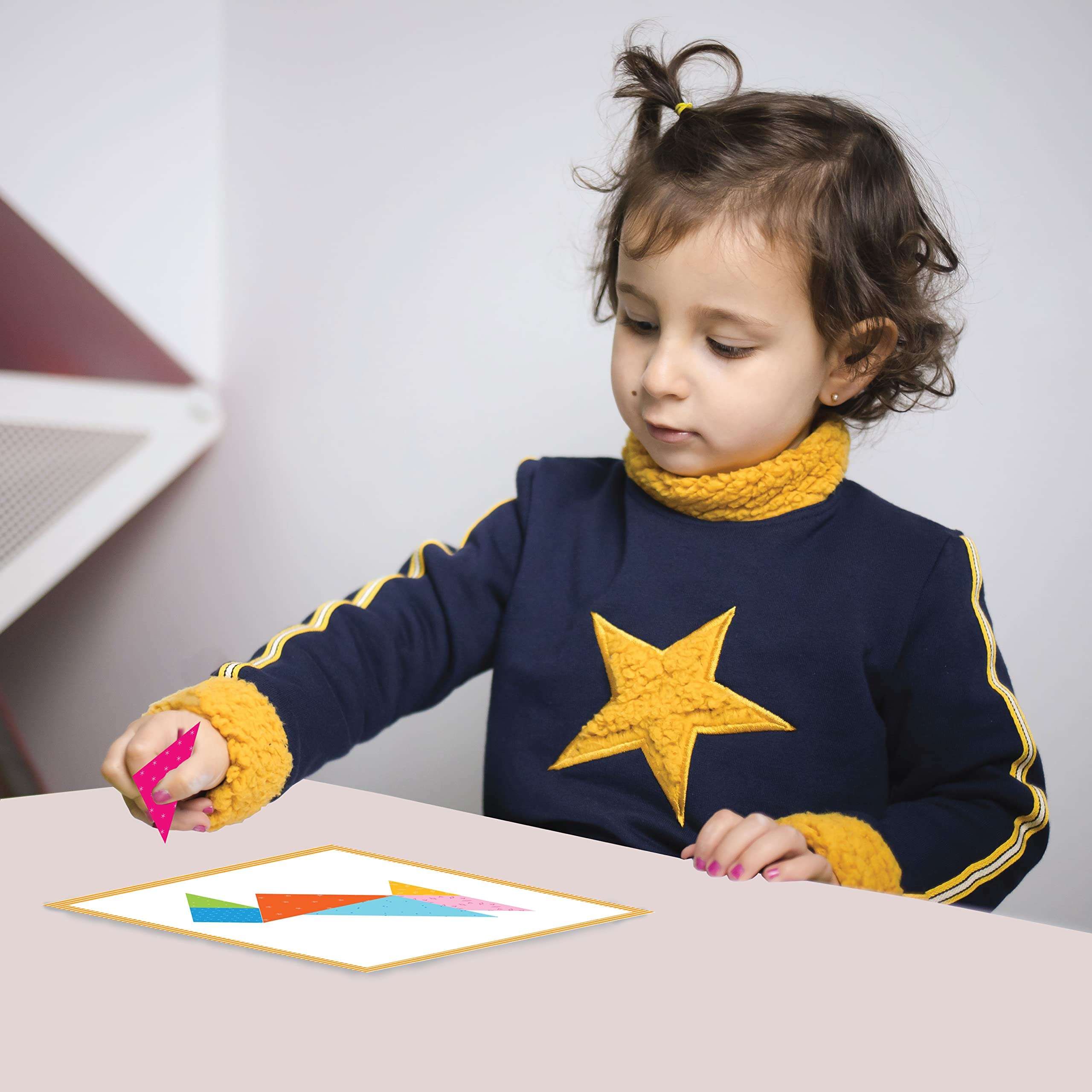 JOYWOW Magnetic Tangram Puzzle Educational Toys Jigsaw Puzzles for Kids Age 4 5 6 Boys Girls | Brain Games Toys Foam-Made Pattern Blocks, Birthday Gifts for Kids Made in India 4