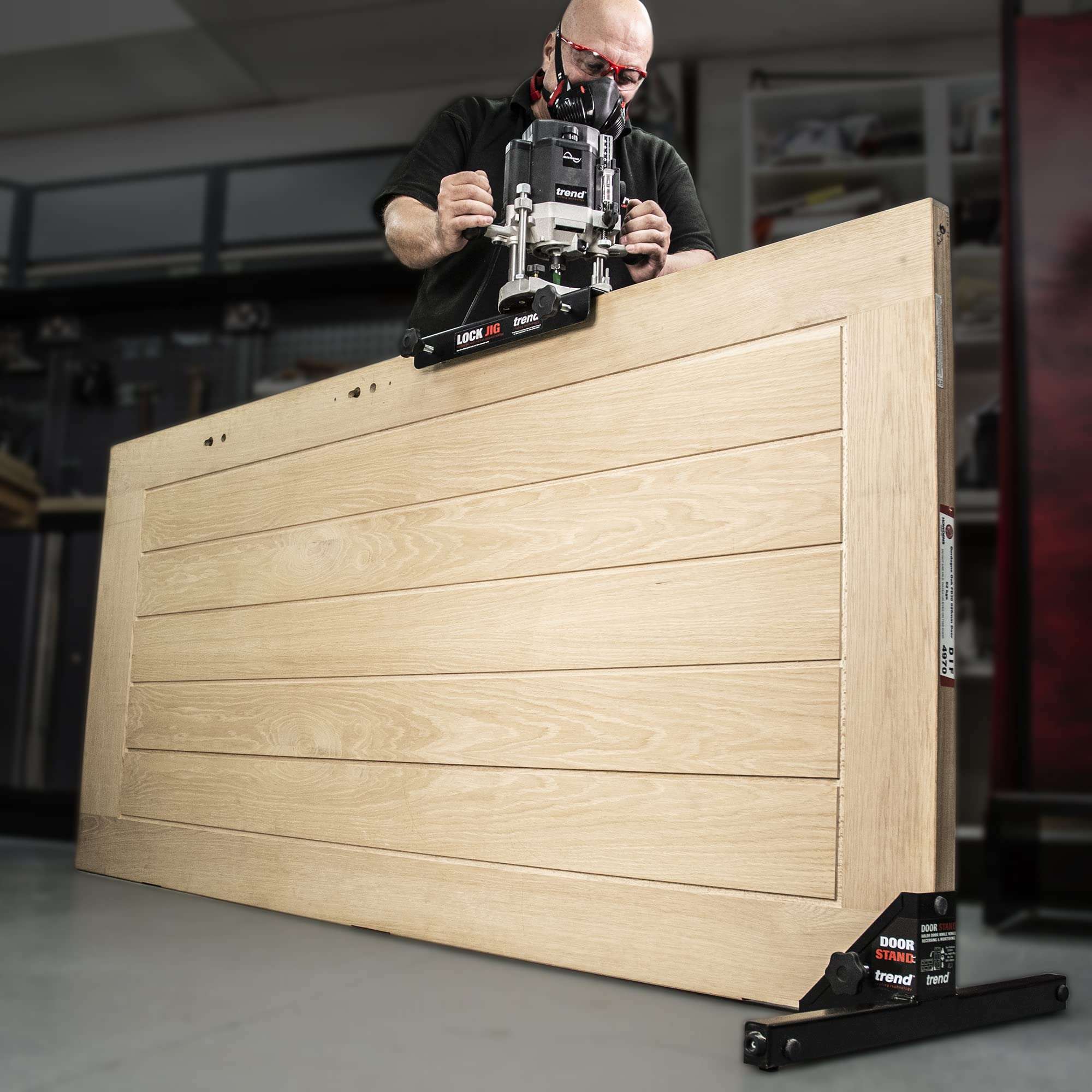 Trend Door Stand Carpentry Tool for Hinge and Door Installation, 1 17/64 - 2 11/64 Inch, D/STAND/A 4