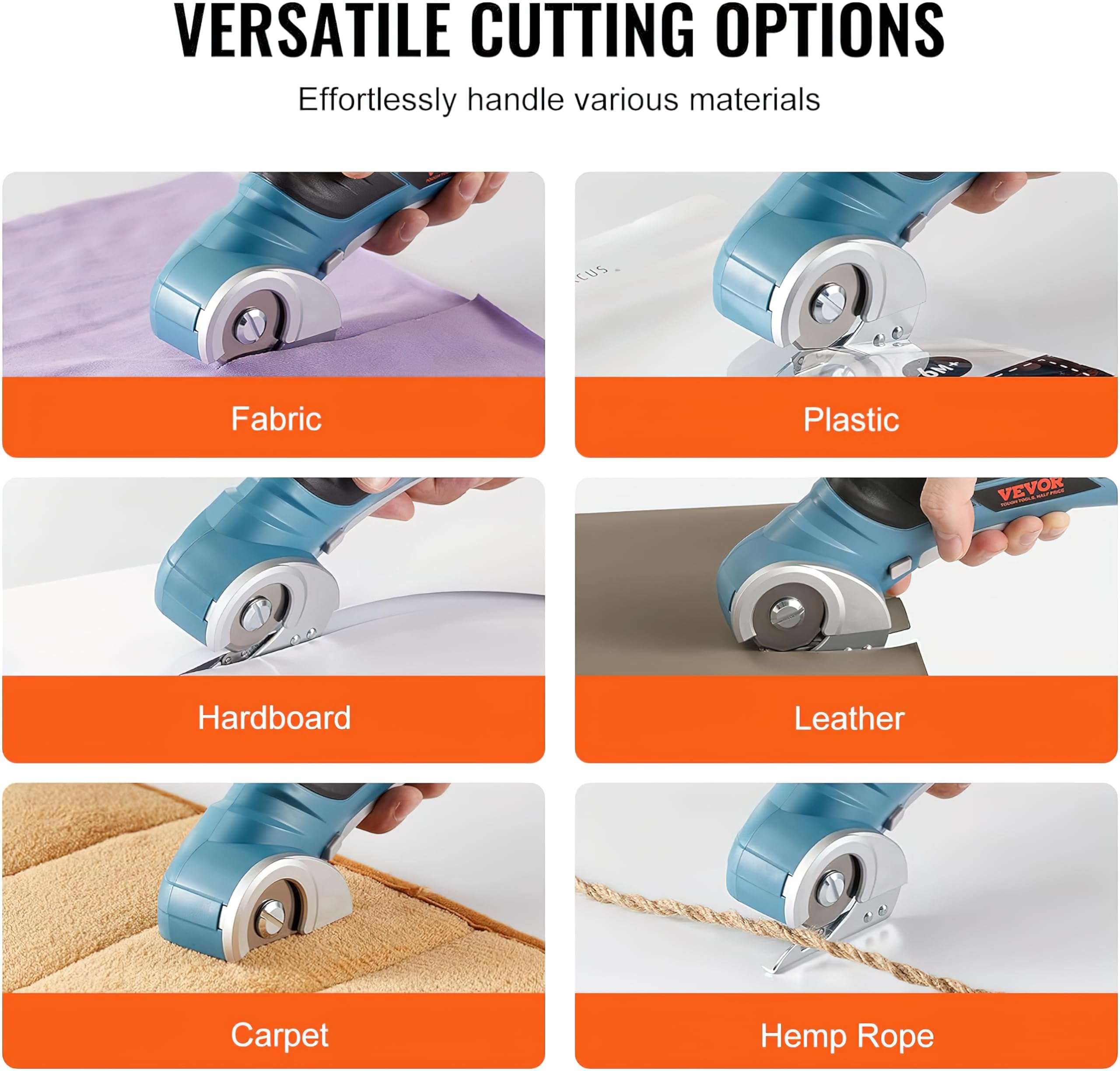 BRAINLE ZipSnip Cordless Electric Scissor, Powerful Kaichi Rotary Fabric Cutter, Rechargeable Blouse Cutting Machine for Craft, Plastic, and Cardboard 6