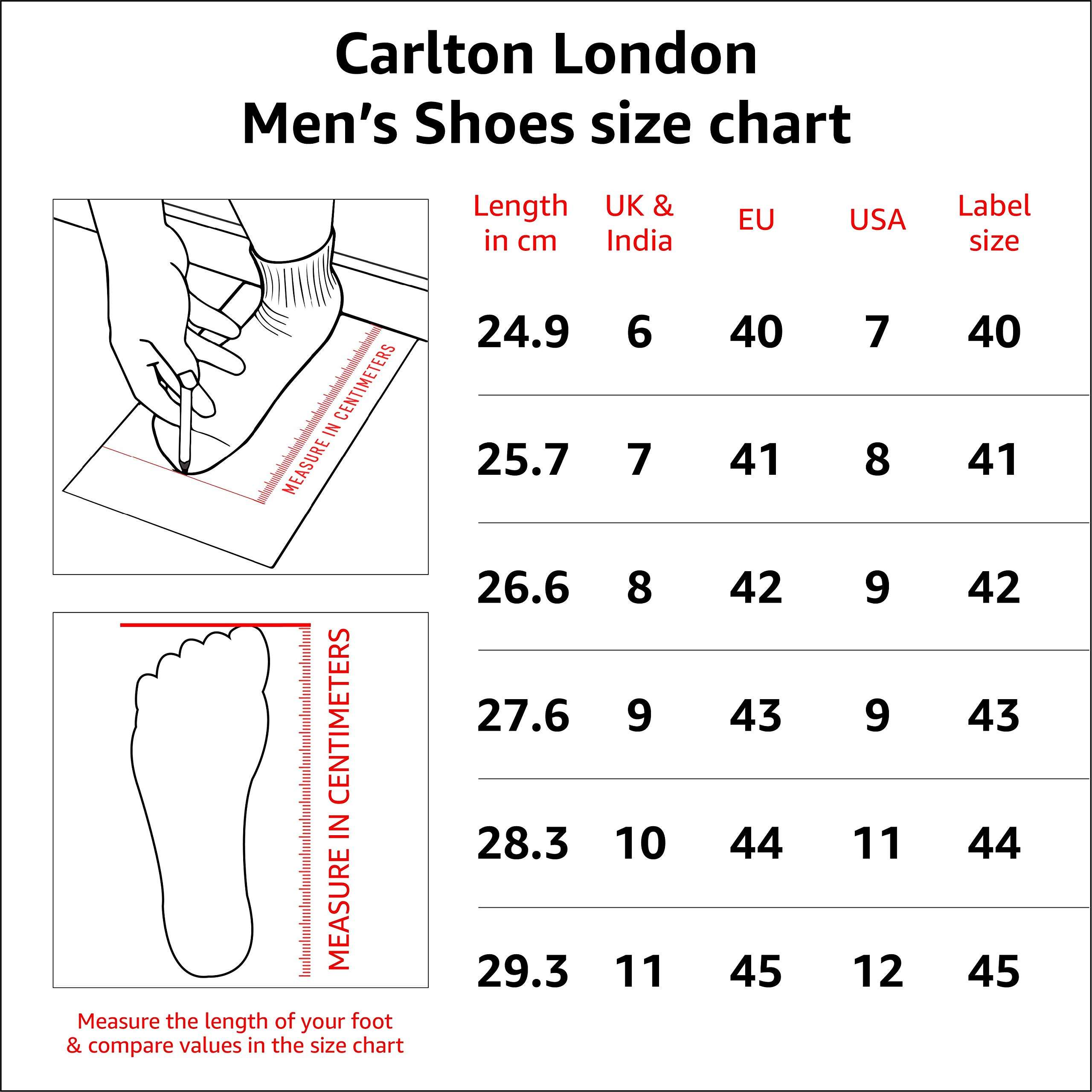 Carlton London Men's Piero Tan Leather Formal Shoes - 6 UK/India (40 EU) 3
