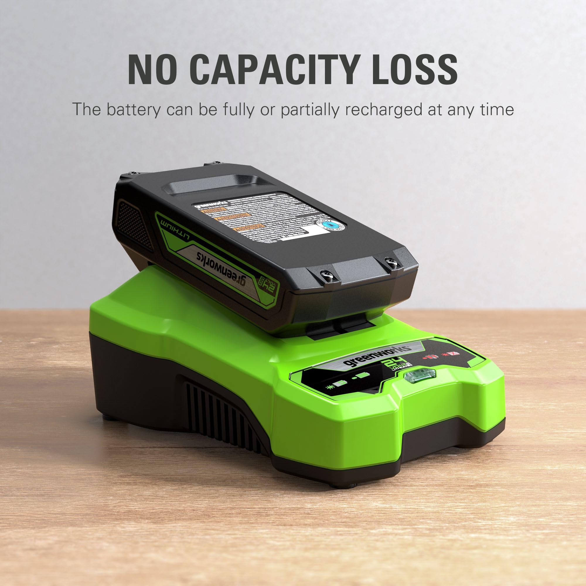 Greenworks 24V 2.0Ah Lithium-Ion Battery (Genuine Greenworks Battery / 125+ Compatible Tools), Green 6