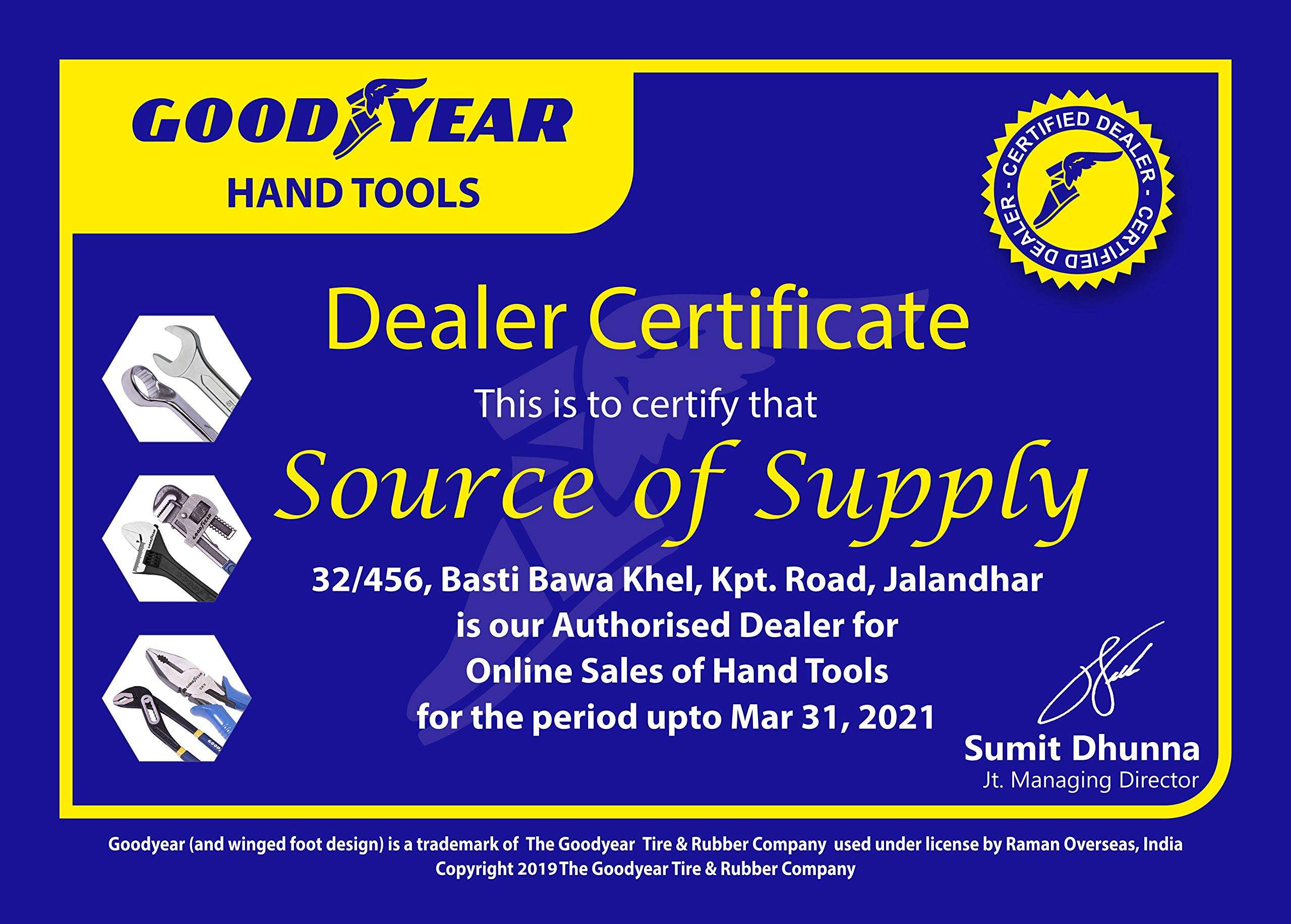 Goodyear Screwdriver, Screwdriver Set Slotted (150x8mm, 200x8mm, 250x8mm, 300x8mm), Universal Tools For Work, Professional Use, Long Lasting And Rust Free 3