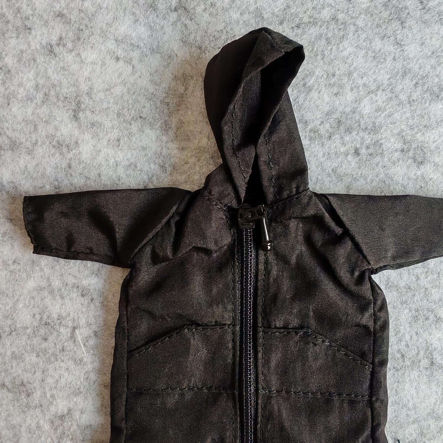 SSbeauty M 1/12 Scale Figure Clothes Long Coat for 1:12 6inch Female Action Figure Doll Clothes (Black) 4