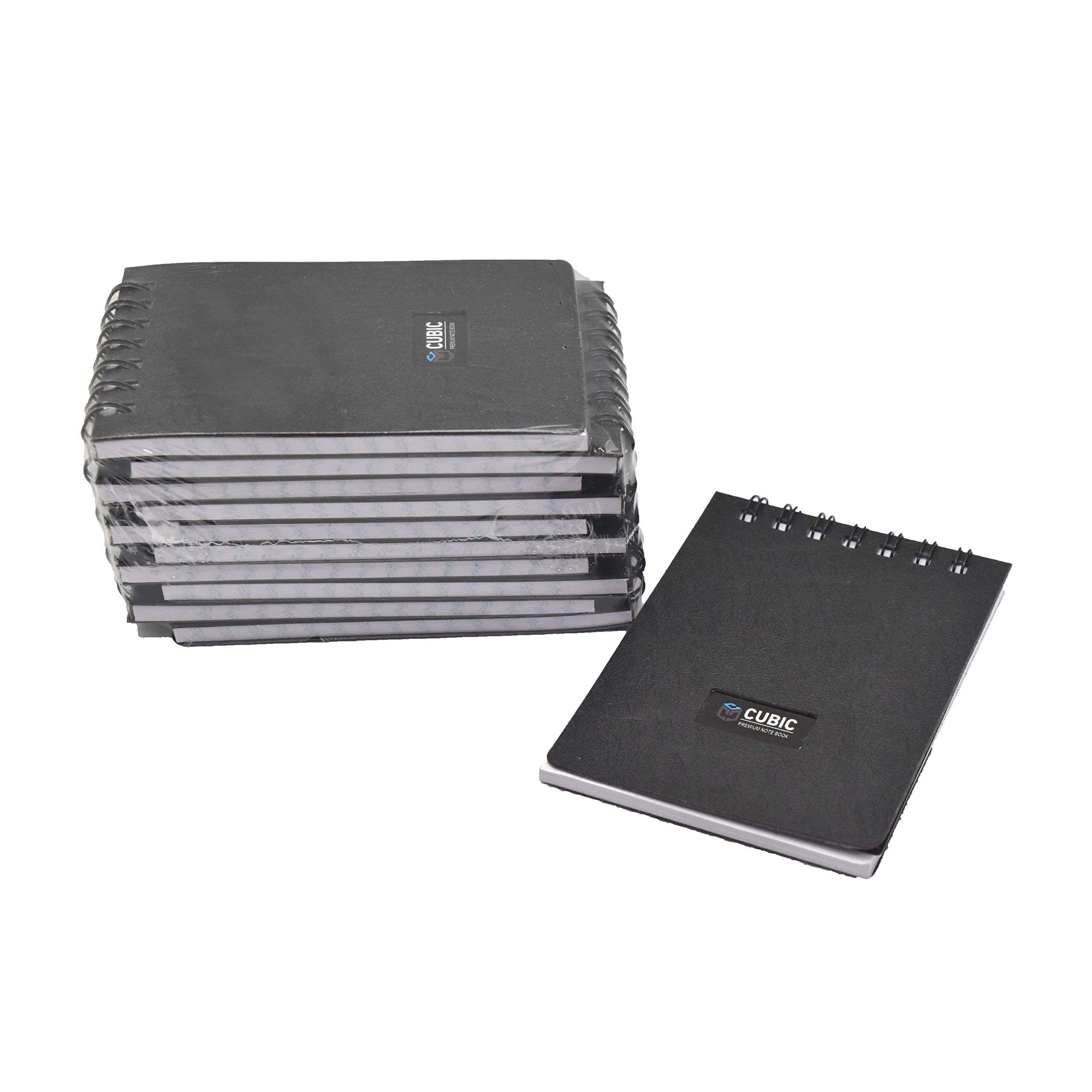 Doms Magnetic Whiteboard Duster With 2 Whiteboard Marker & Cubic A7 Size Wiro Pocket Notebook, Pack Of 10 (Black) 6