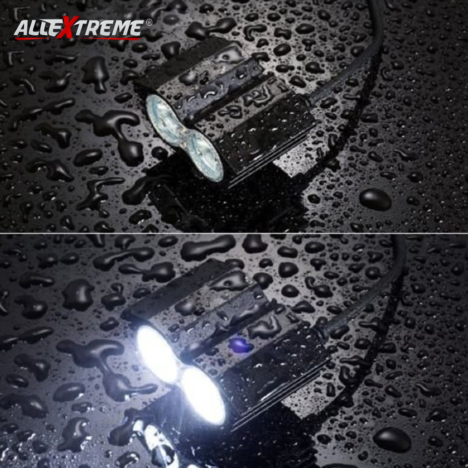 Allextreme EX2OEF1 2 LED Owl Eye Waterproof CREE LED Fog Light with High Beam/Low Beam Function for Bike/Motorcycle and Cars (20W, Black, 1 PC) 5