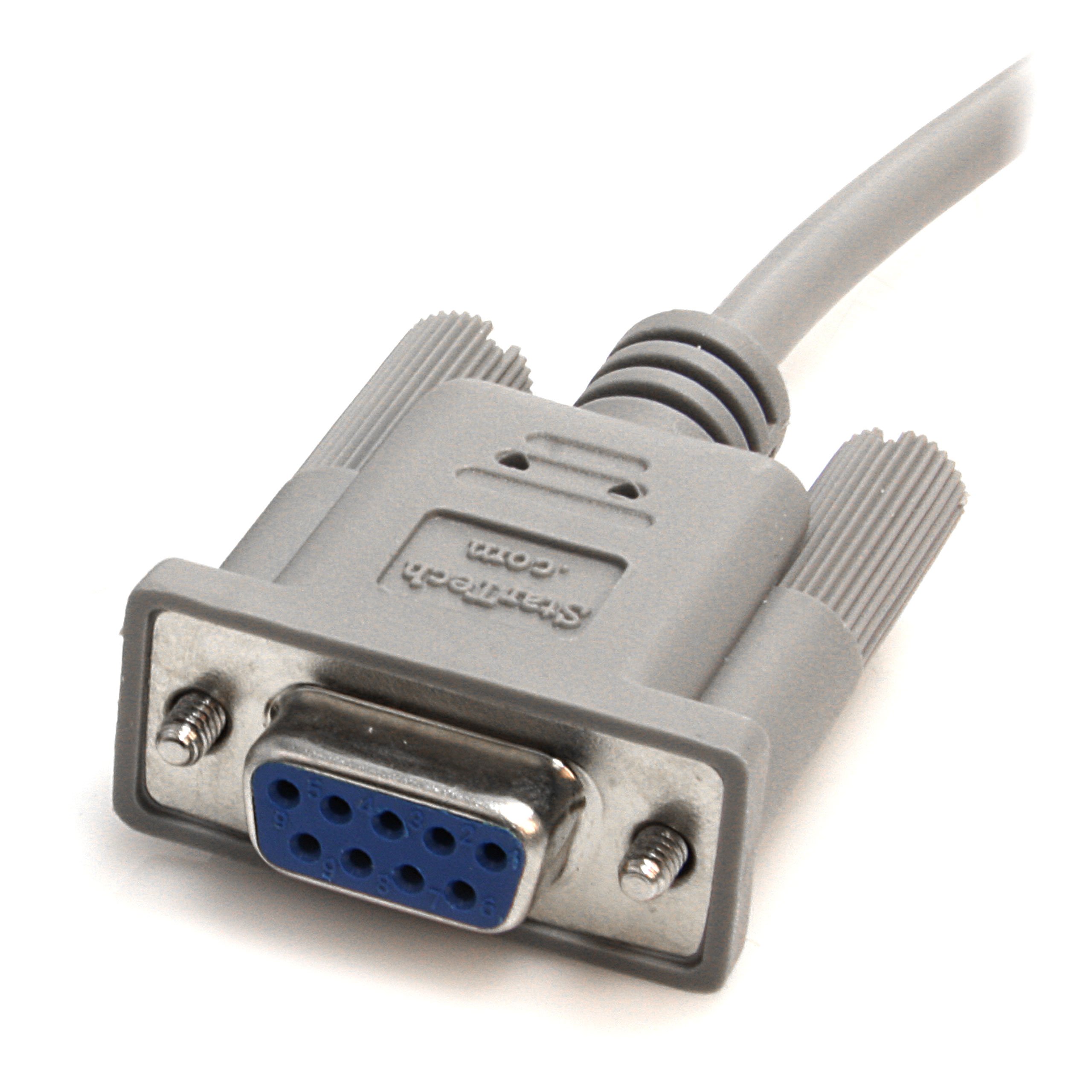 StarTech.com 1 Port RS232 to Ethernet IP Converter/Device Server - Aluminum - Serial over IP Device Server & 10' RS232 Serial Null Modem Cable - Null modem cable - DB-9 to DB-9-10 ft 6