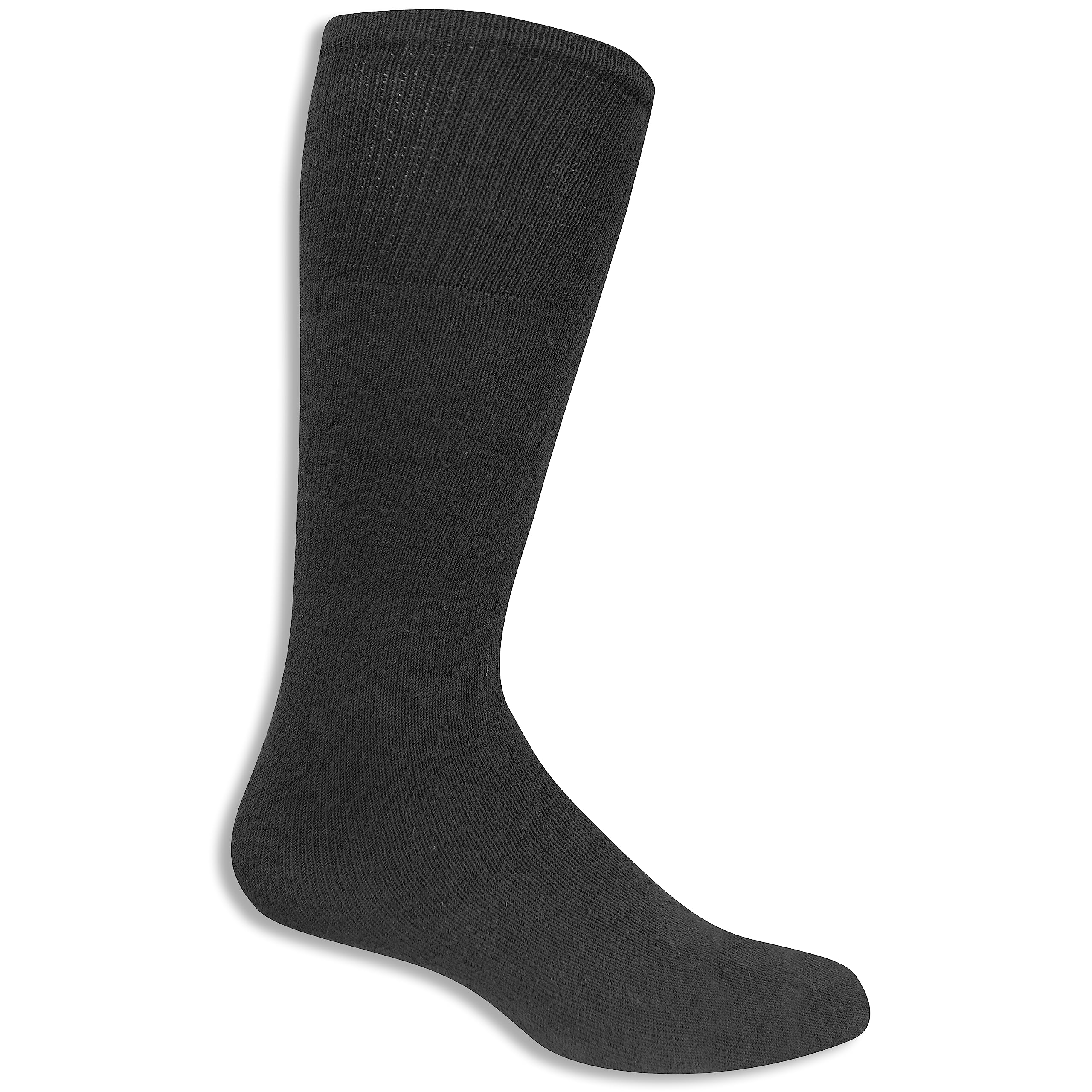Fruit of the Loom Men's Work Gear Everyday Work Crew Socks (10 Pack), Black, Medium (6 - 12) 2