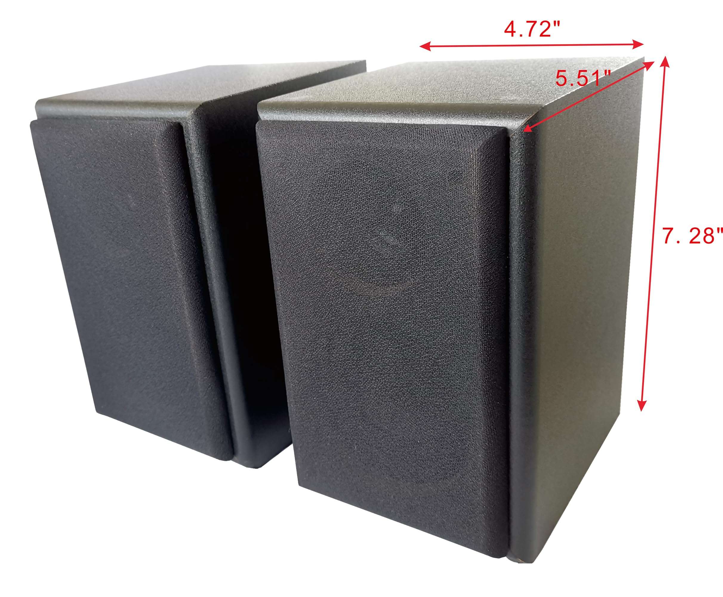 2-Way Passive Bookshelf Speakers for Home Theater Surround Sound, Home Desktop Stereo Speakers for Record Player/Computer/TV, Black, One Pair Wall Mountable, Needs Amplifier or Receiver to Operate 2