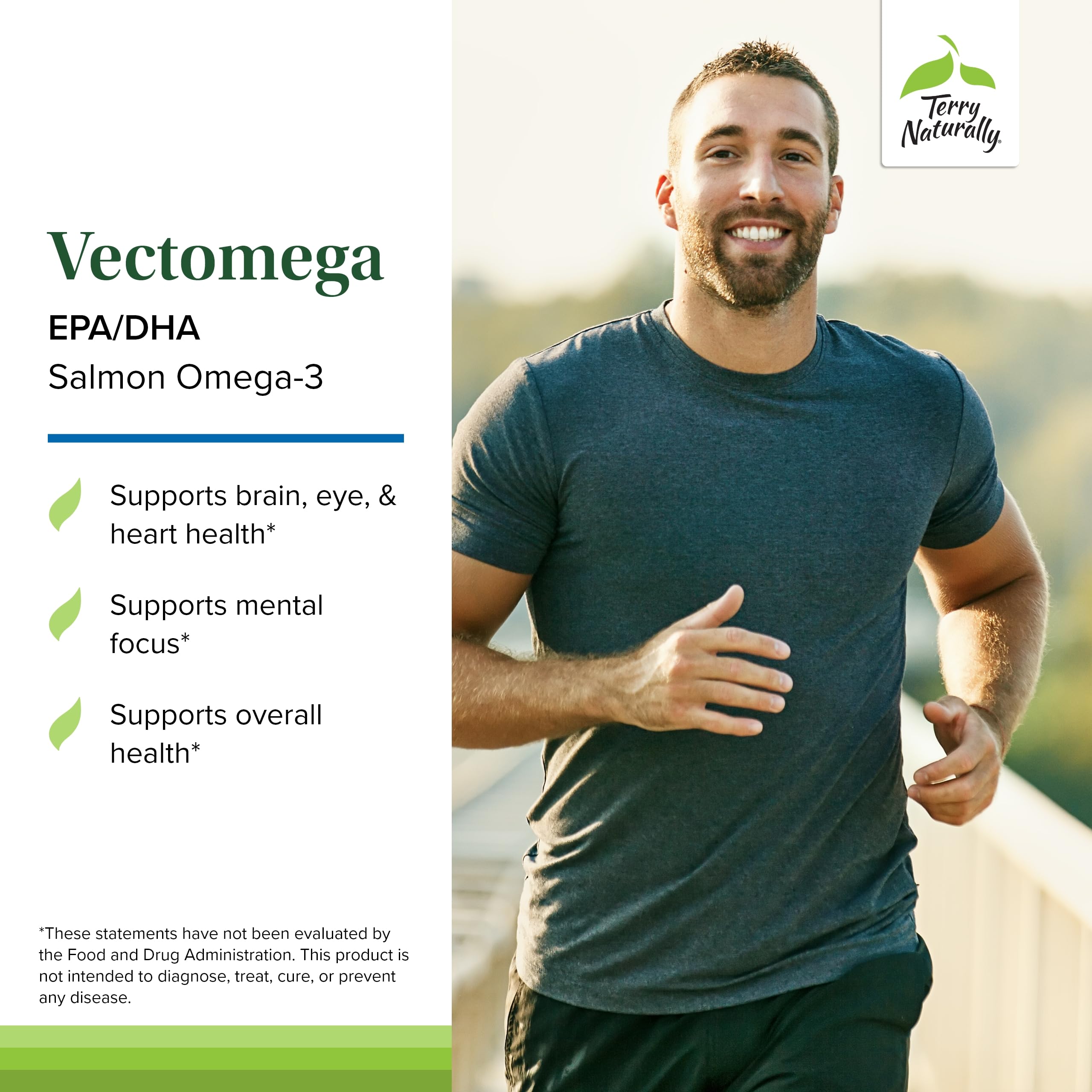 Terry Naturally Vectomega - Supplement with EPA & DHA - Omega-3 Tablets for Brain & Heart Health Support - Nutritional Supplement with Essential Fatty Acids & Peptides - 60 Tablets (Pack of 2) 3