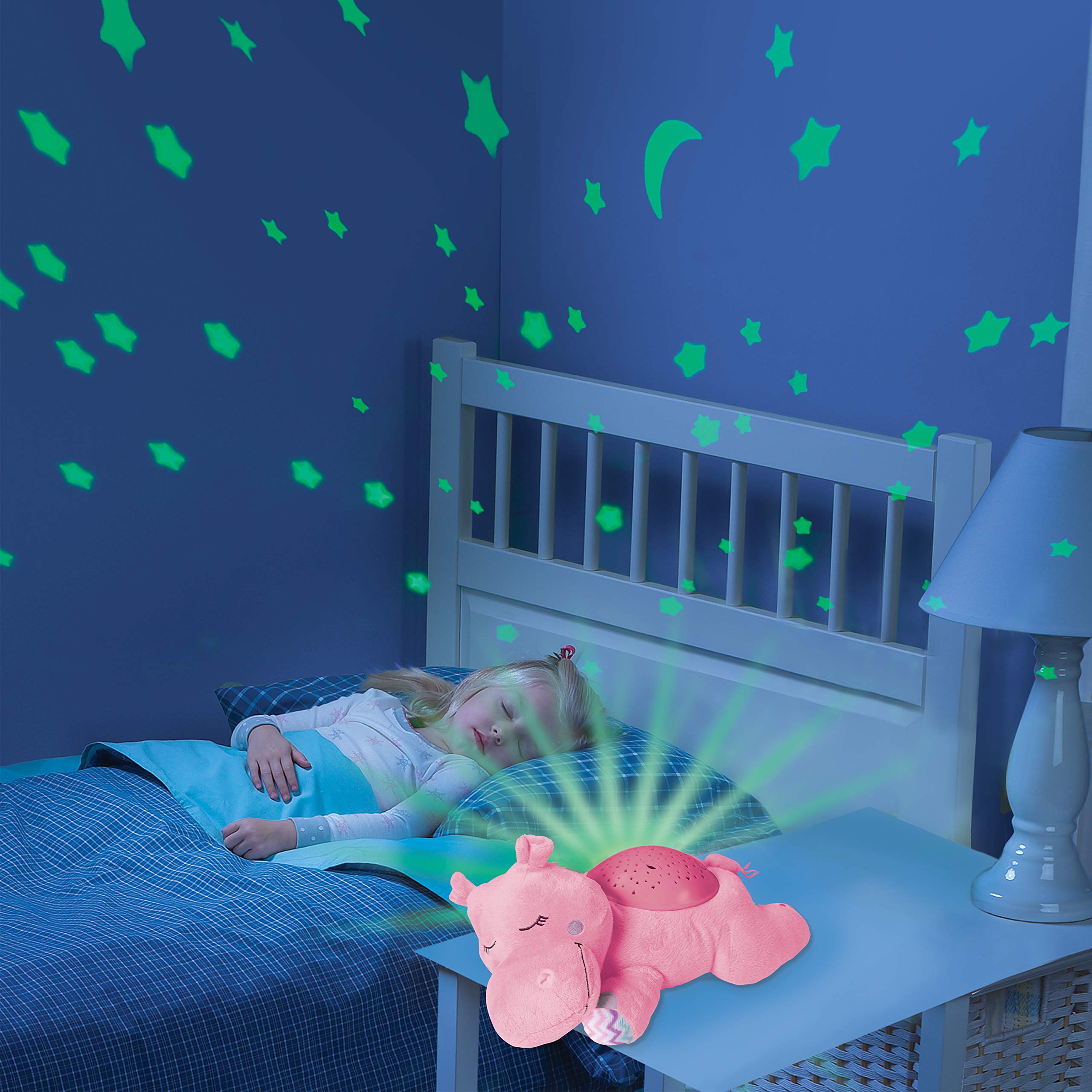 Summer Infant Slumber Buddies Projection and Melodies Soother Dozing Hippo, Pink 3