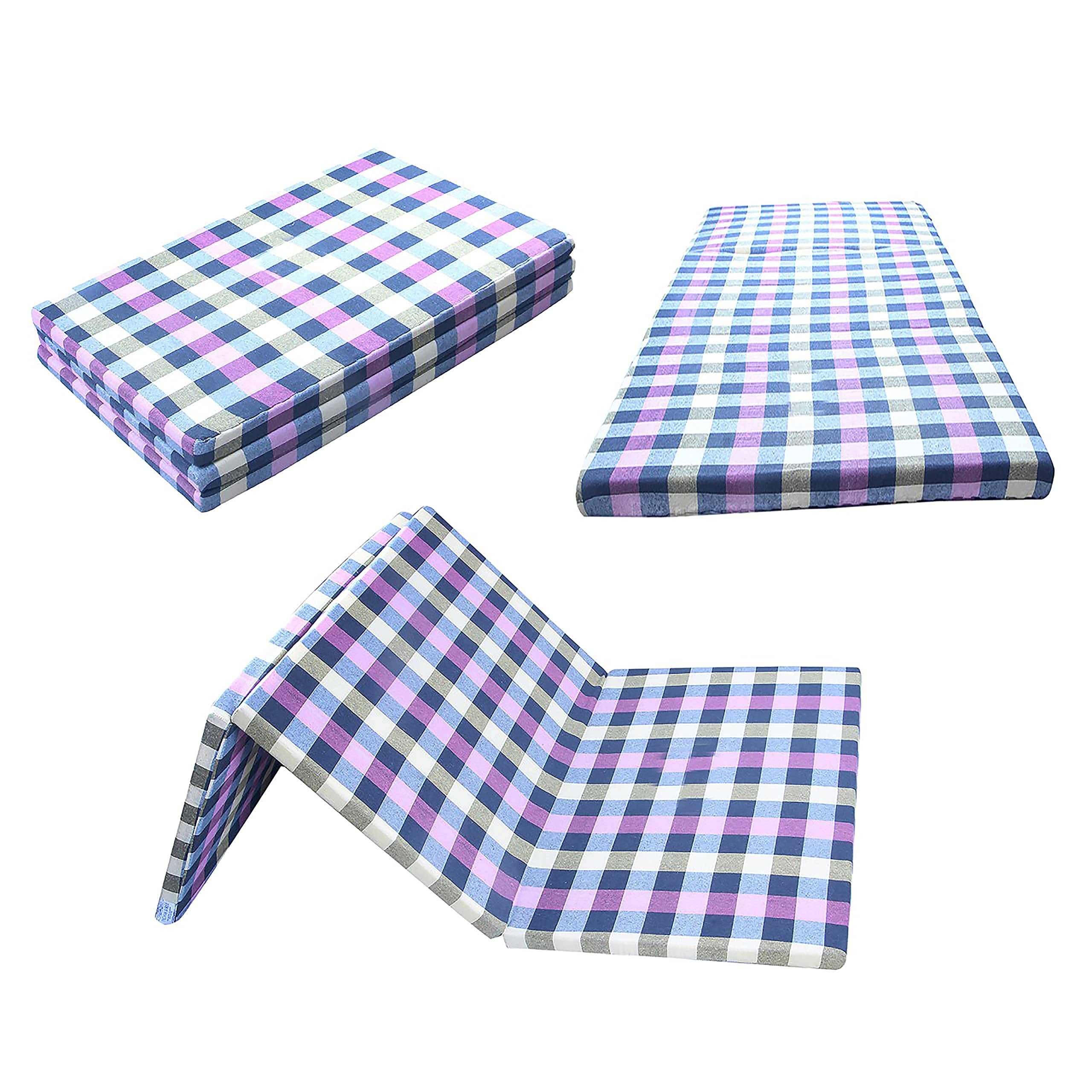 Padam Shree Single Bed Folding Pure EPE Foams (Extremely EPE Mattress Cum Foldable) for Travel, Picnic (Mattresses 2 inch Single Bed)(72x35x2) (3-FOLD 6X3) 4