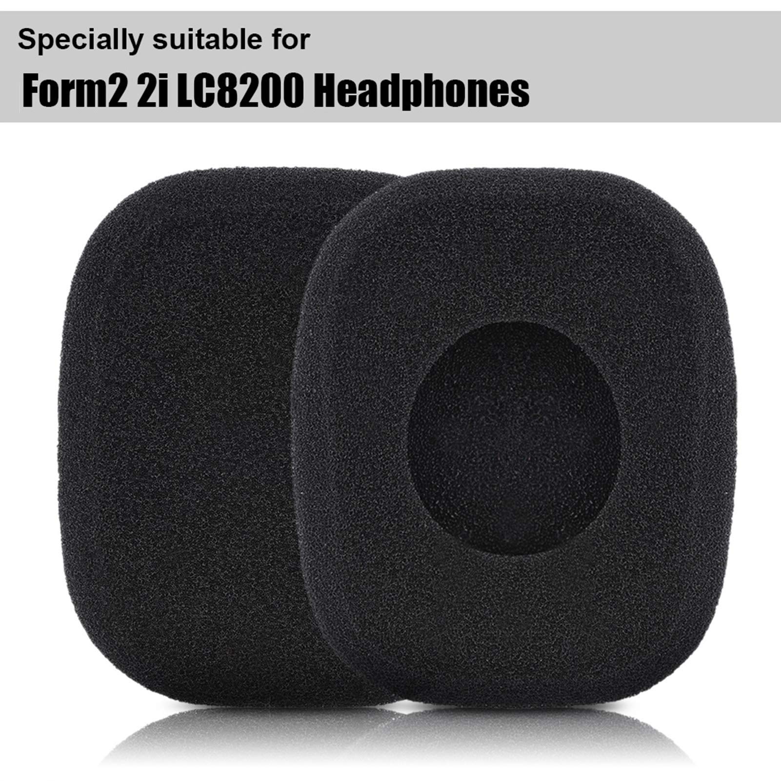 Beufee Headphone Covers, Square Headphone Earpads Soft Foam Headset Ear Cushions Breathable Headphone Pads Replacement for Form2 2i Lc8200 5