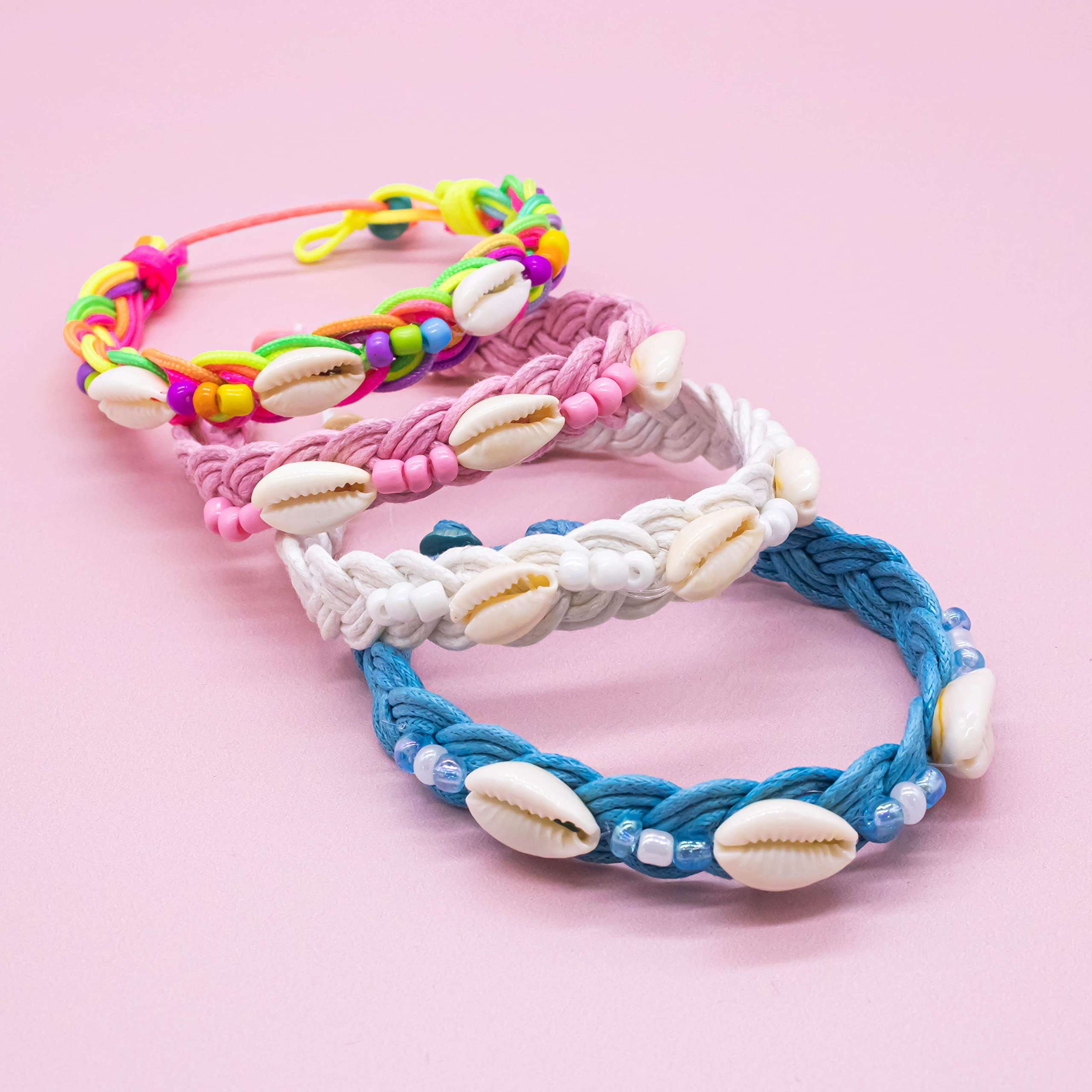 FROG SAC 16 PCS VSCO Bracelets for Teen Girls, Kids Friendship Bracelets for Girls, Party Favors for Teens Girls, Cute VSCO Girl Stuff, VISCO Braided Stretch Friendship Bracelet Pack, Bead Woven String Bracelets 6