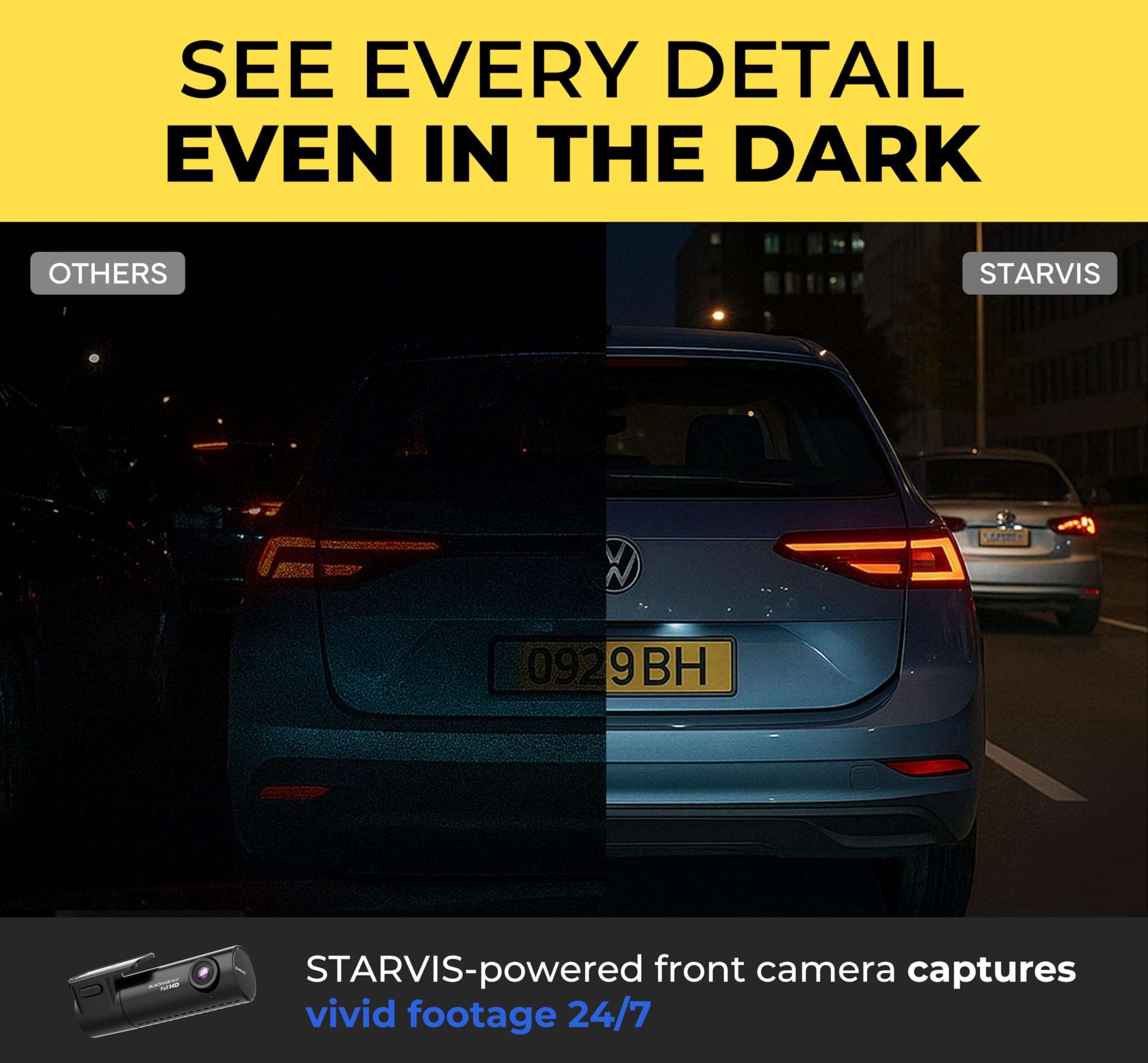 BlackVue DR590X-2CH Plus with 32GB microSD Card | Simple Full HD Wi-Fi Dashcam, Parking Mode Support (Kit Included), Front and Rear Camera, BlackVue App Support for Video Transfer | Made in Korea 3