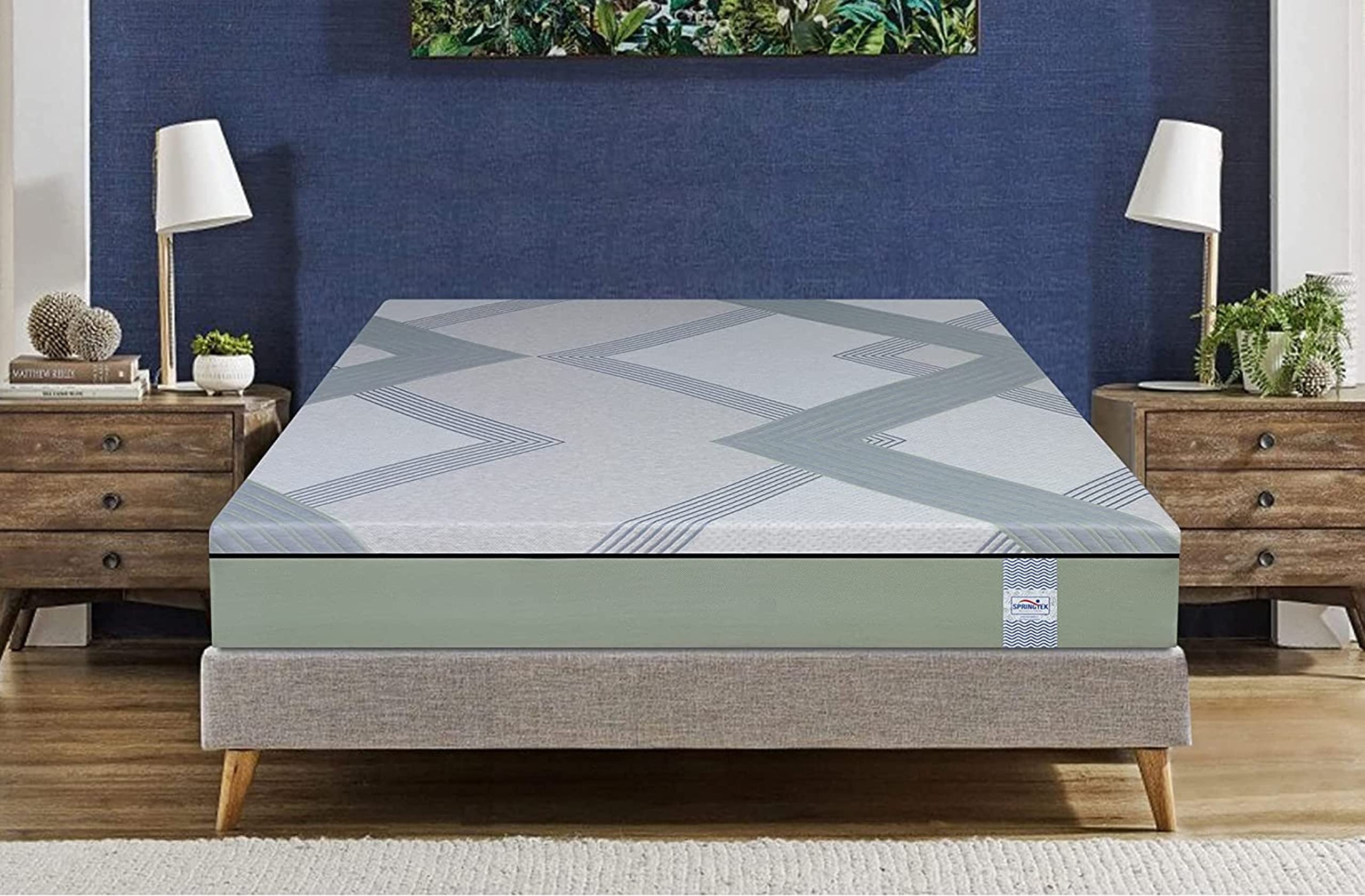 Springtek Supernova Hybrid Latex Mattress | 30 Nights Trial | 8 Inches 4 Layered Orthopedic Mattresses | GOLS CERTFIED Natural Latex With Back/Spine Support | Hard Orthopaedic Cool Memory & HD Foam Queen Size Bed Gadda | 78x60 Inch, 11 Years Warranty By Springtek 2