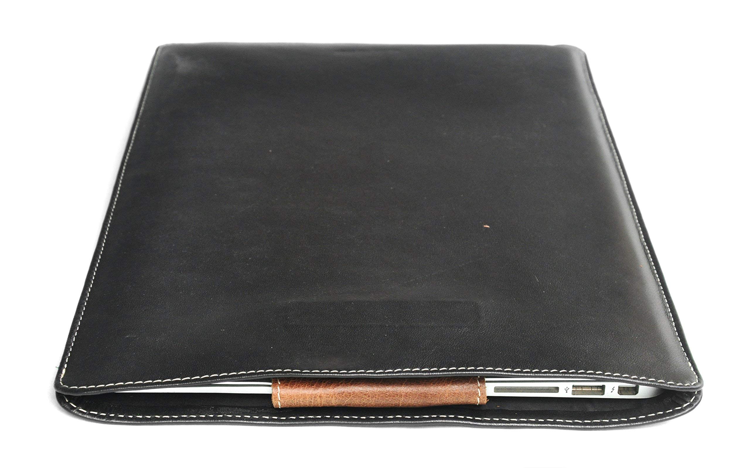 Chalk Factory Leather Sleeve, Protective Case for Galaxy Tab S7 | S7+ Tablet #ALM : Black 5
