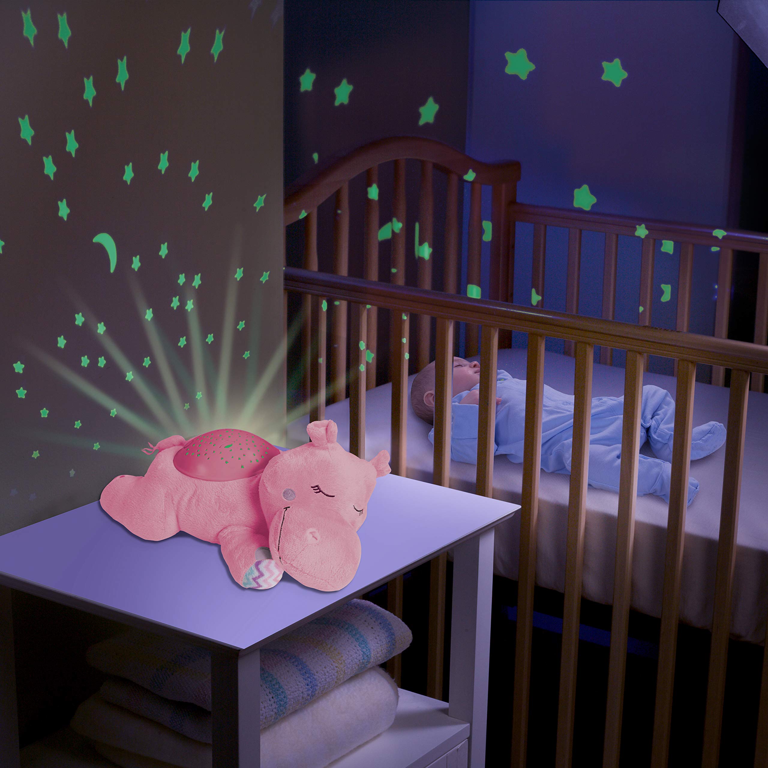Summer Infant Slumber Buddies Projection and Melodies Soother Dozing Hippo, Pink 4