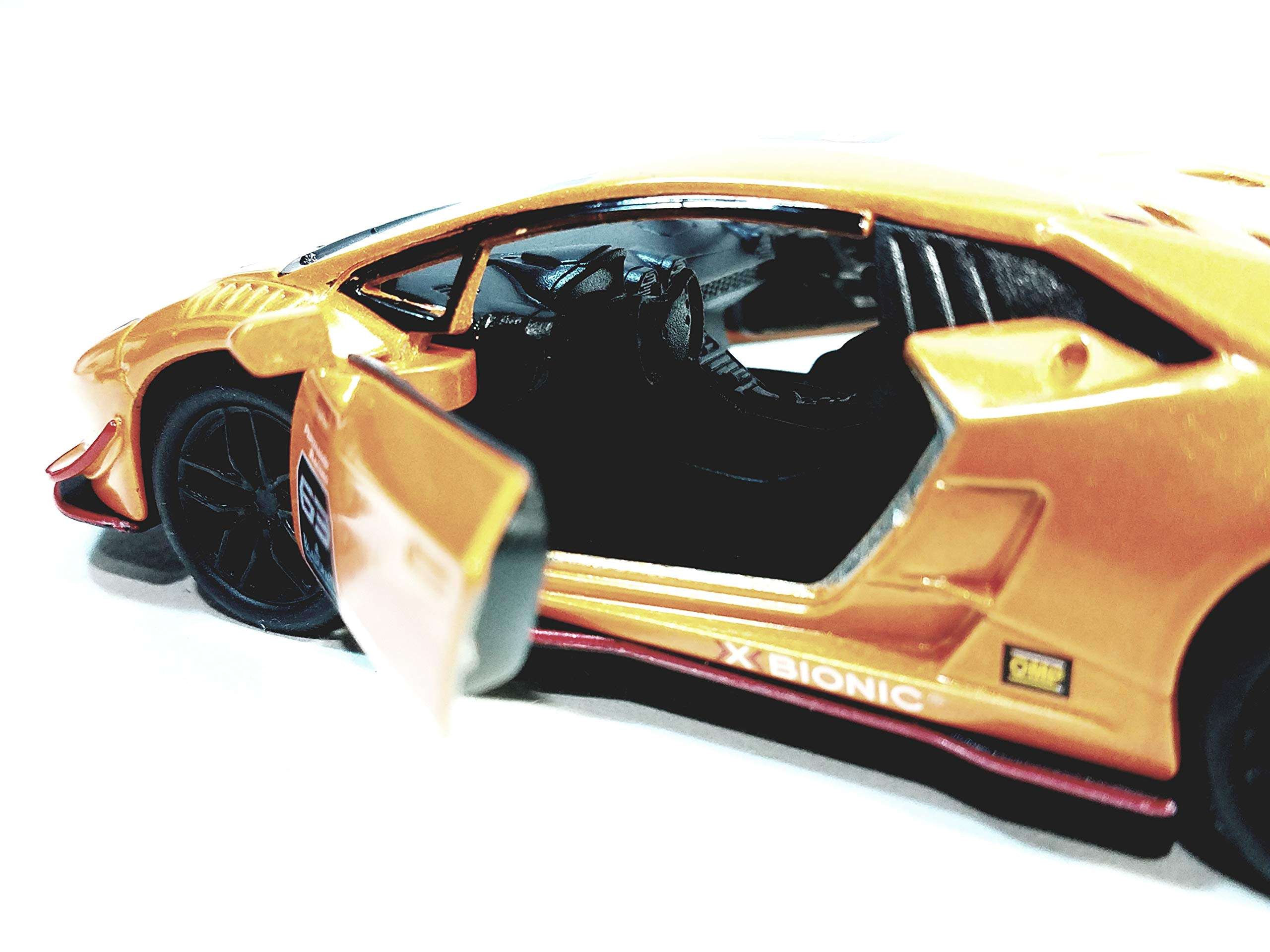 KiNSMART Lamborghini Tangerine Orange Huracan LP 620-2 Super Trofeo 1:36 Scale Die Cast Model Toy Super Race Car 5